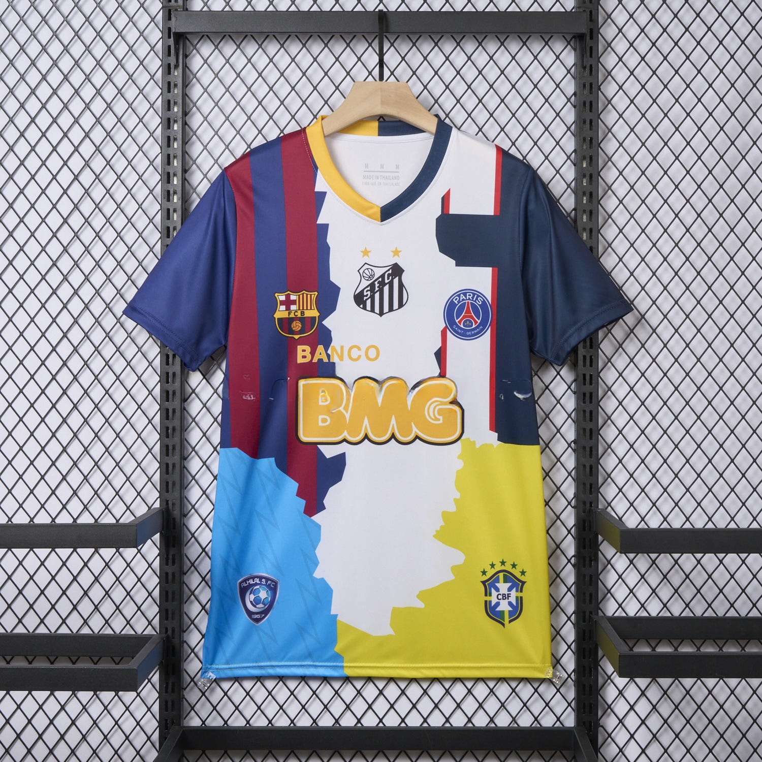 Neymar Career Commemorative Jersey - Fans Version - B.A.R.S.A Brazil Paris Saint-Germain PSG Santos Al Hilal SFC - UnitedFutballJersey