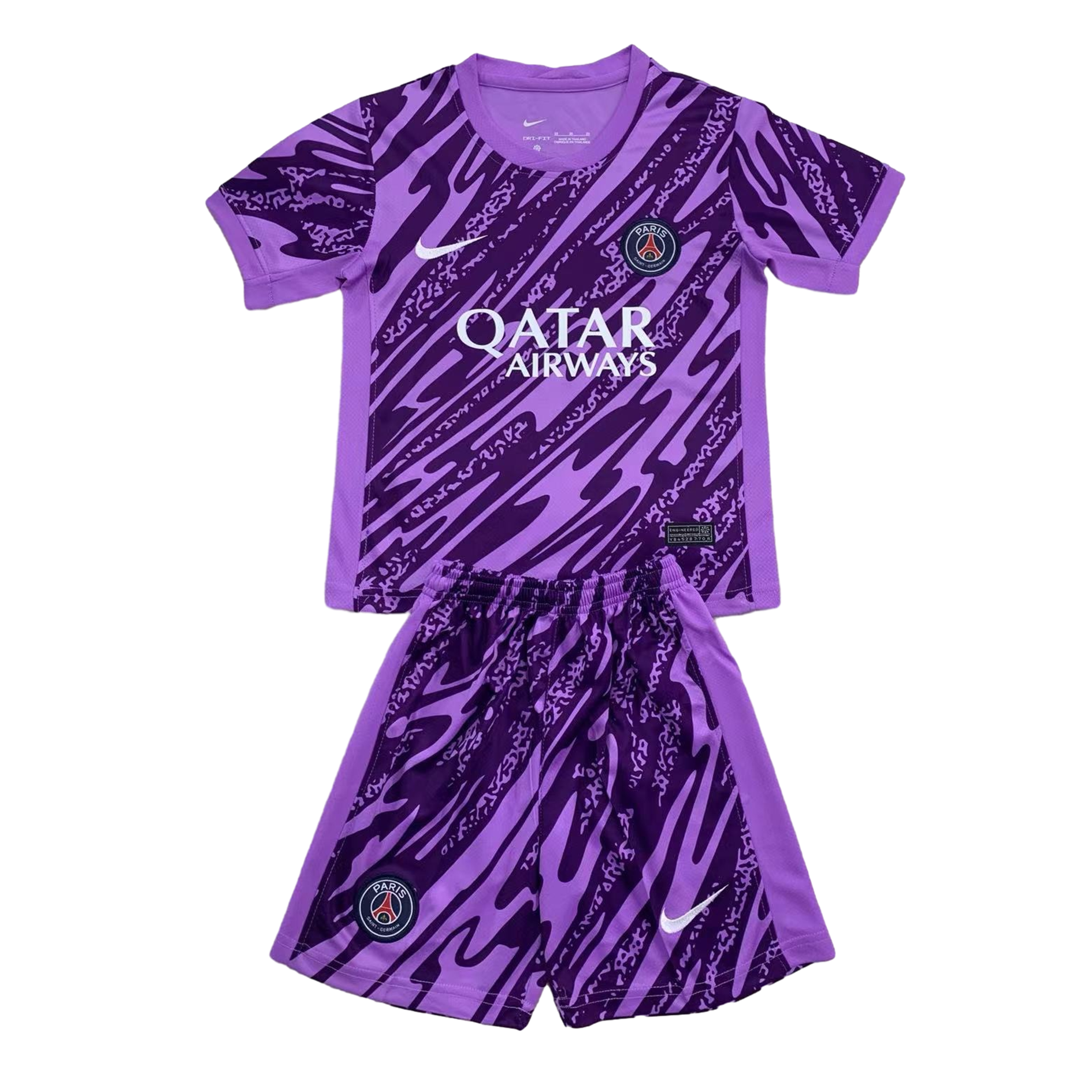 Paris Saint-Germain PSG 24-25 Goalkeeper Kids Kit - Purple - UnitedFutballJersey