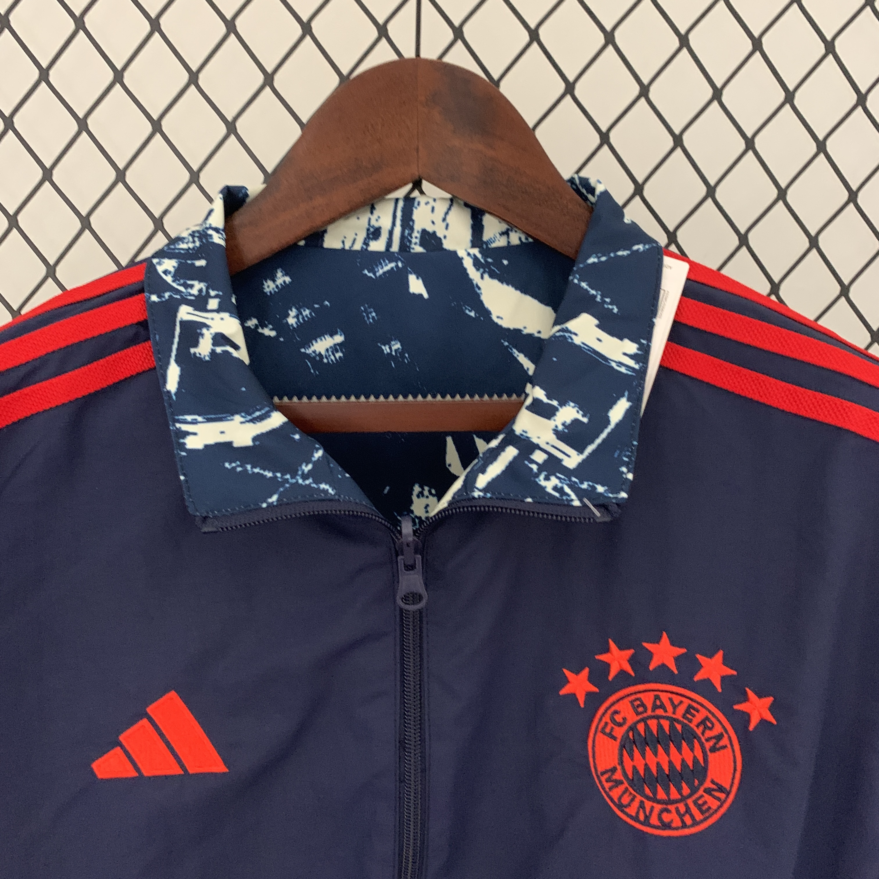 Bayern Munich 23-24 Double Sided Windbreaker - Deep Blue - UnitedFutballJersey