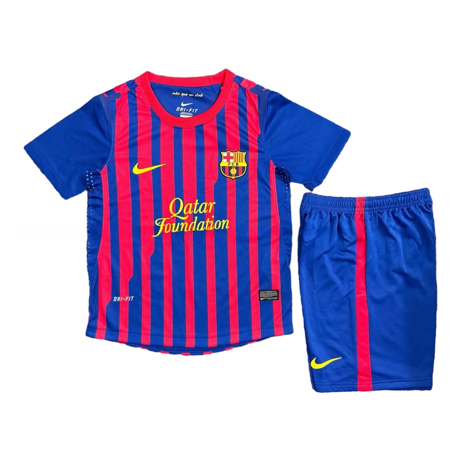 Retro Barcelona 2011-12 Home Kids Kit - UnitedFutballJersey
