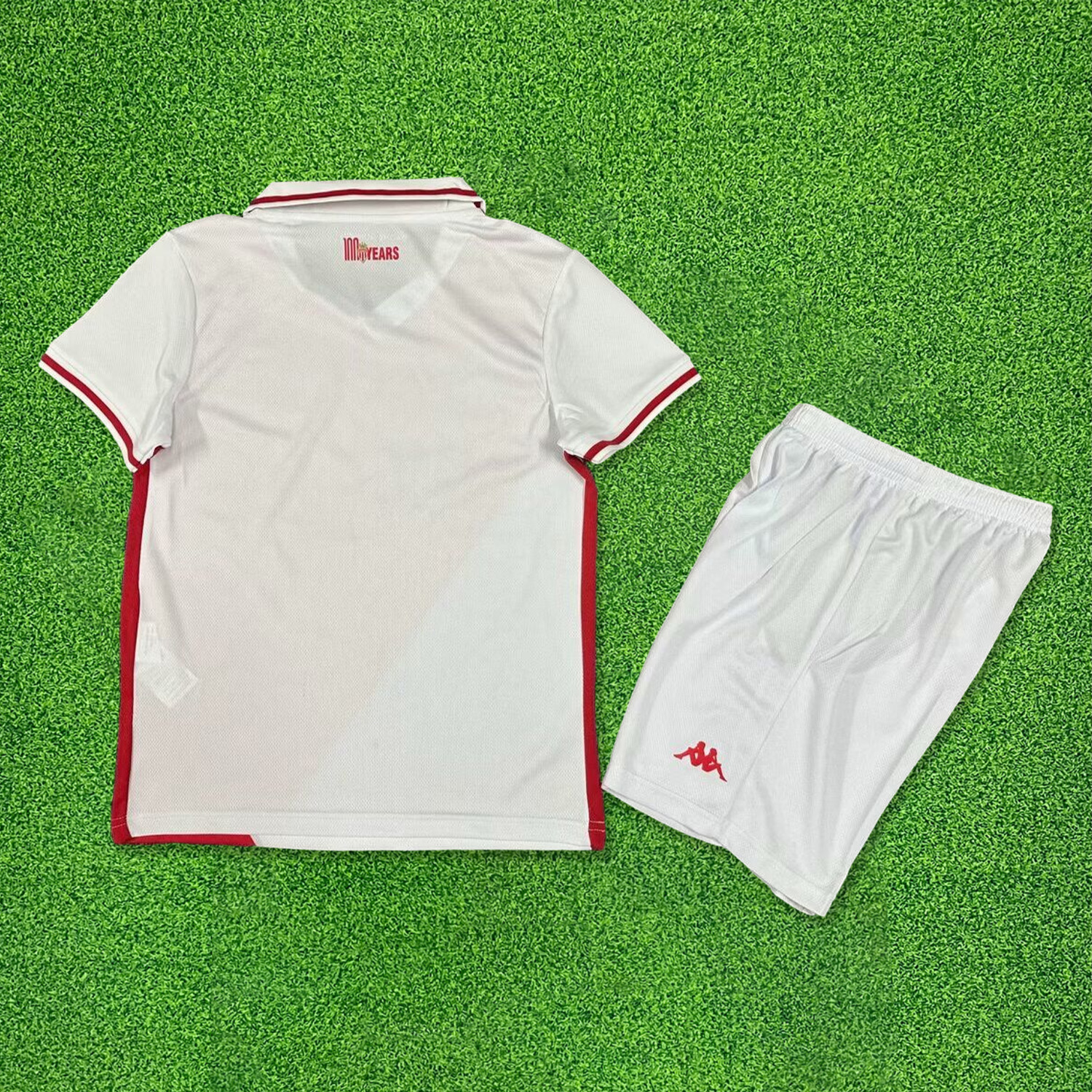 AS Monaco 24-25 Home Kids Kit - UnitedFutballJersey