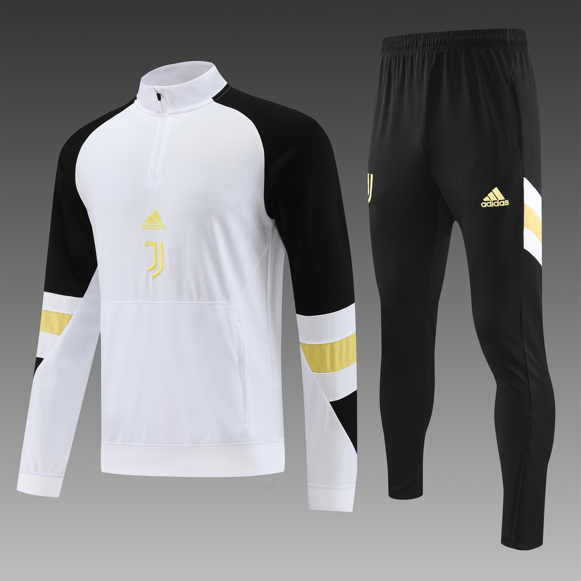 Juventus 23-24 Long Sleeve Training Set White Yellow - UnitedFutballJersey