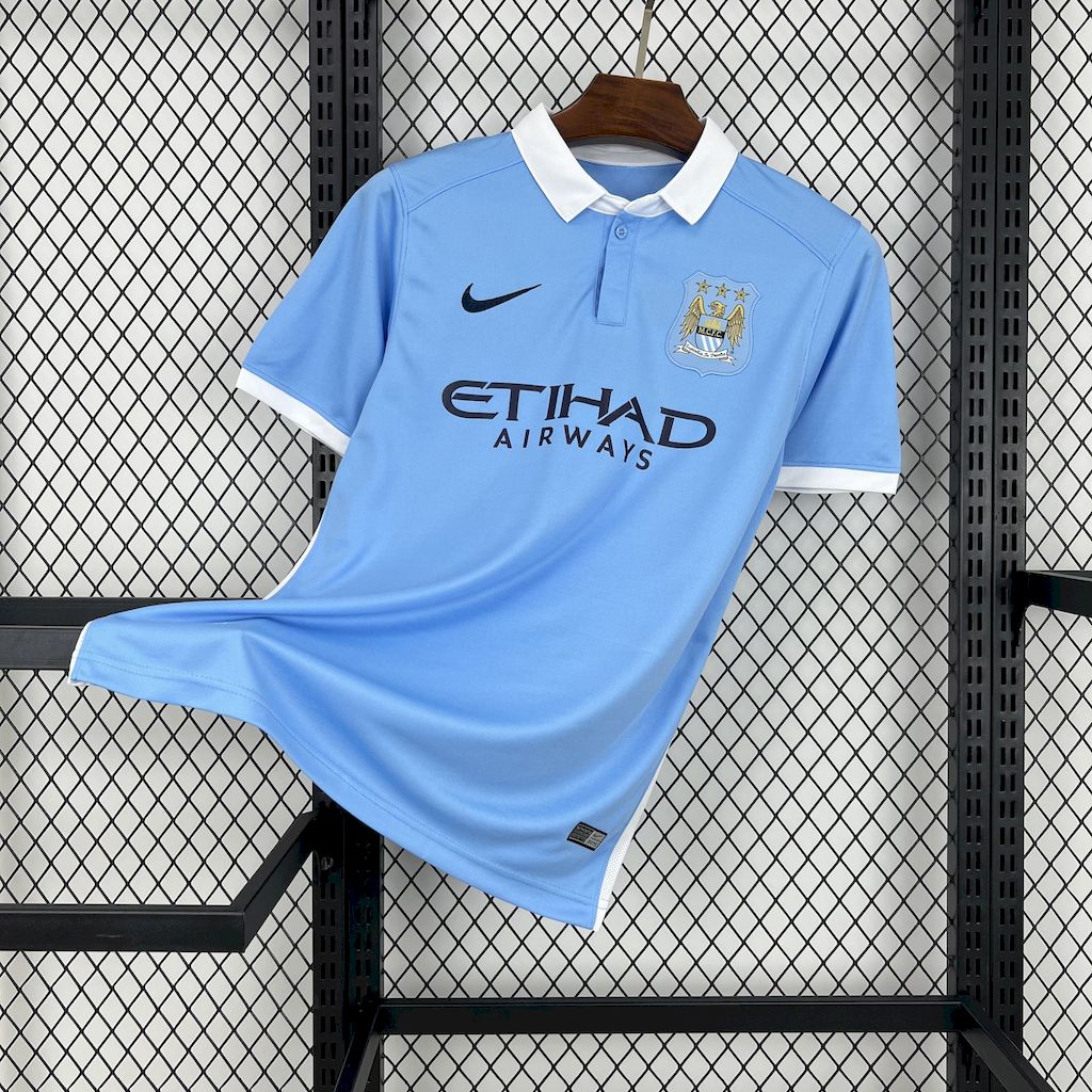 Retro Manchester City 2015-16 Home Jersey - UnitedFutballJersey