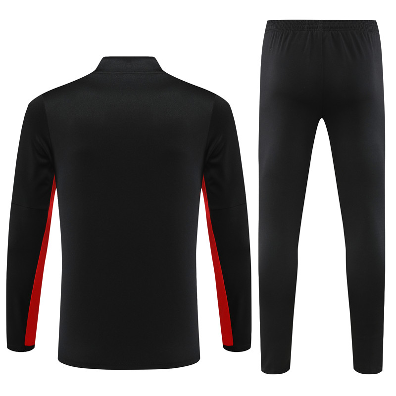 Paris Saint-Germain PSG 23-24 Kids Long Sleeve Training Set Black and Red - UnitedFutballJersey