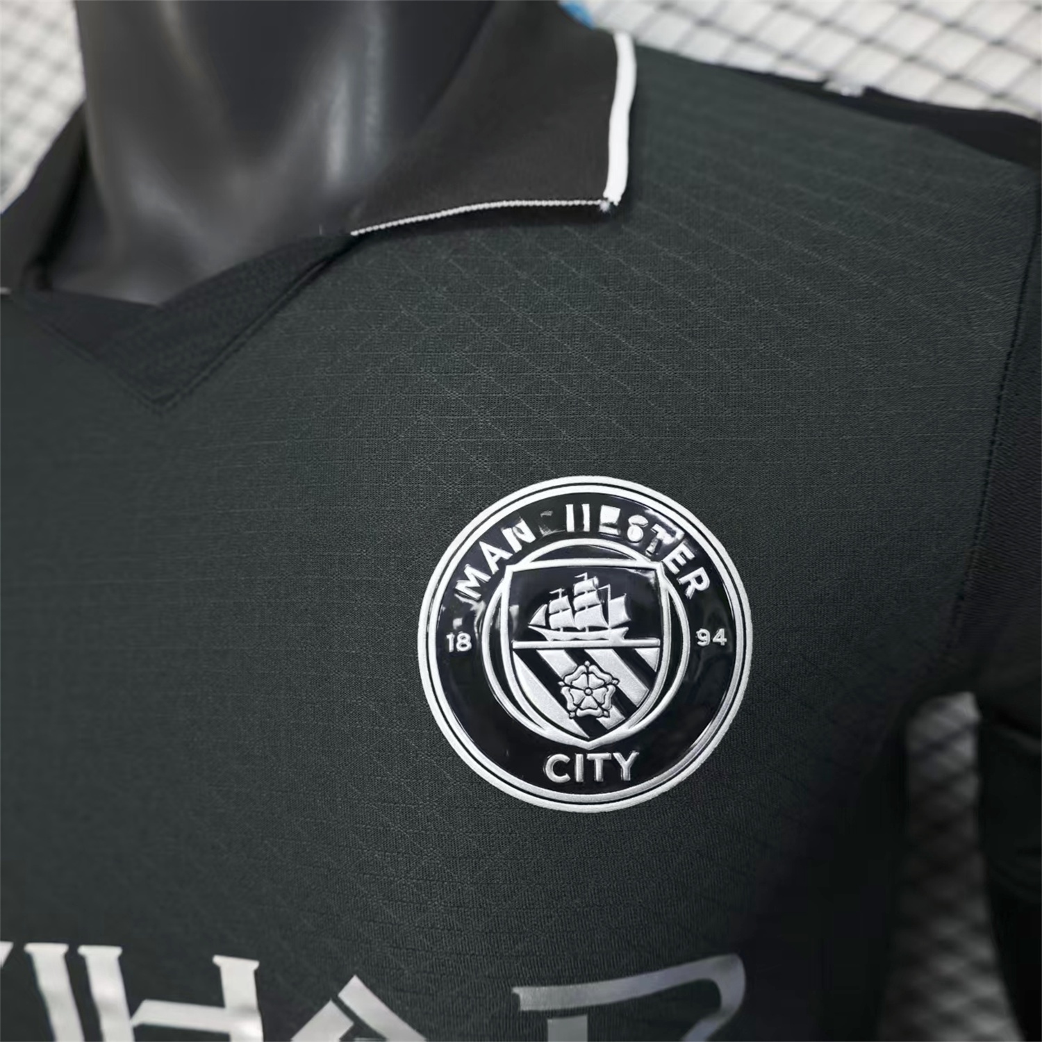 Manchester City 25-26 Black Polo Silver Label Special Jersey - Player Version - UnitedFutballJersey