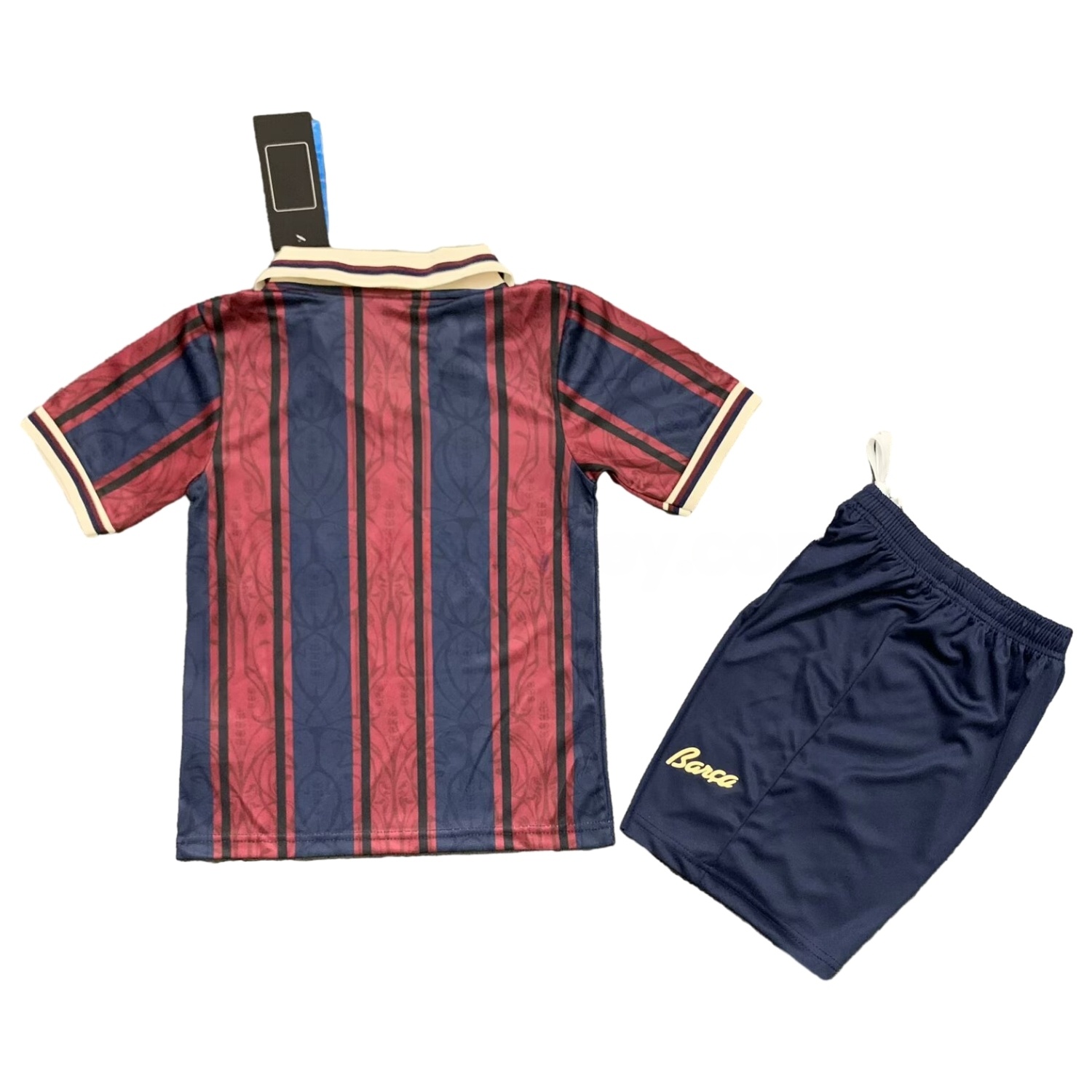 Barcelona 25-26 125th Anniversary Throwback Kids Kit - UnitedFutballJersey