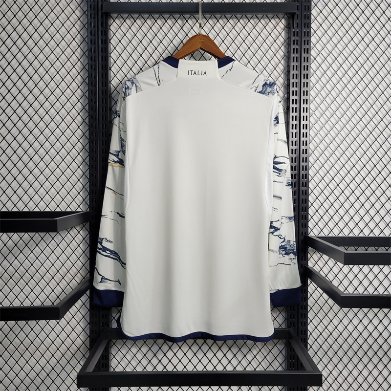 Italy 23-24 Away Long Sleeve Jersey - Fans Version - UnitedFutballJersey