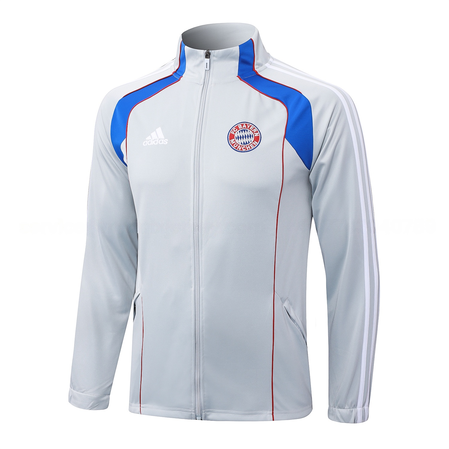 Bayern Munich 25-26 Jacket Training Tracksuit - Grey Throwback Jackets & Pants - UnitedFutballJersey