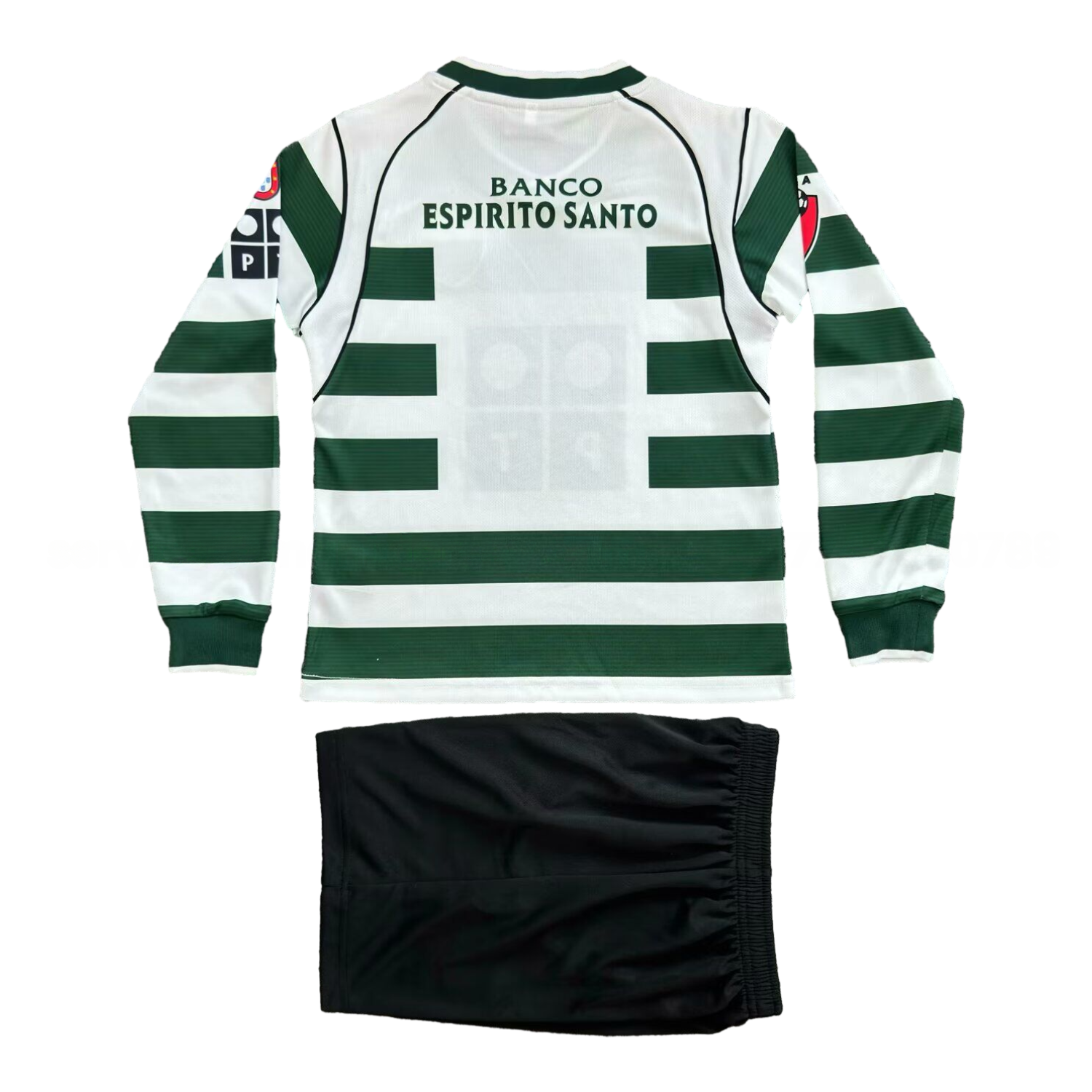 Retro Sporting CP 2002-03 Home Long Sleeves Kids Kit - UnitedFutballJersey