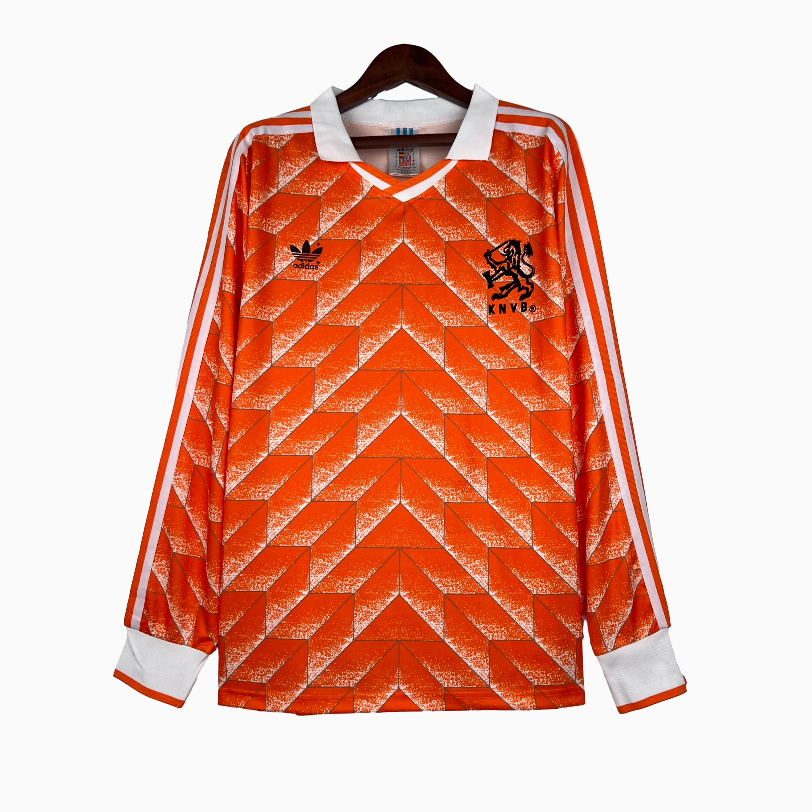 Retro Netherlands1988 Home Stadium Long Sleeve Jersey - UnitedFutballJersey