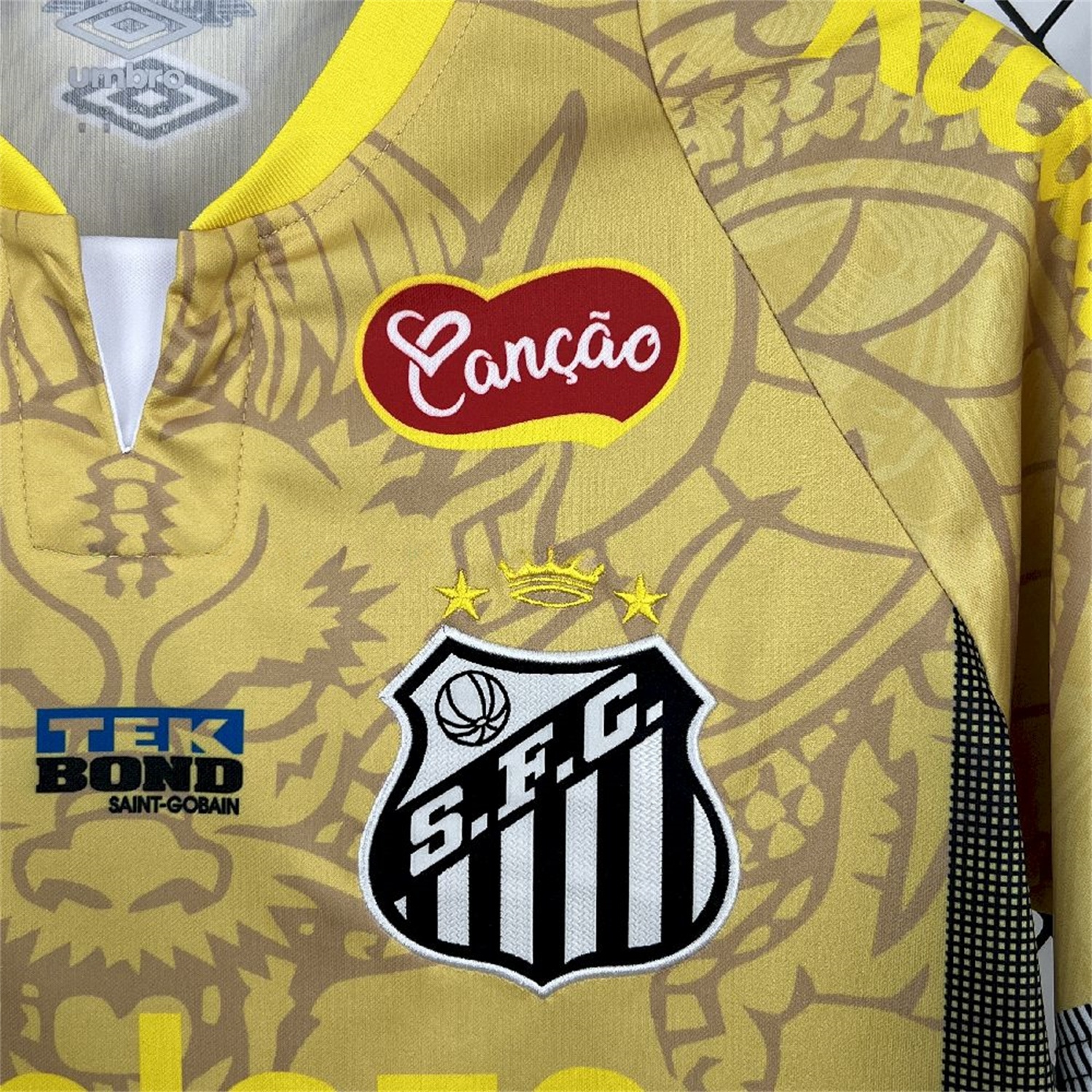 Santos 25-26 Yellow Special Jersey with Sponsors - Fans Version - UnitedFutballJersey