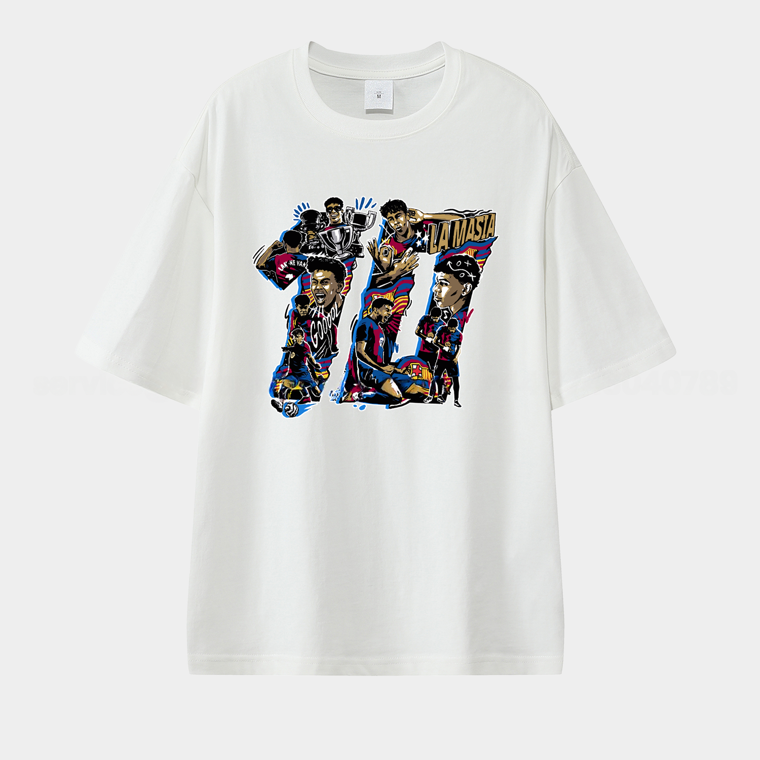 LAMINE YAMAL - Barcelona No. 10 Glories Collage 2025 Unisex Pure Cotton T-shirt - UnitedFutballJersey