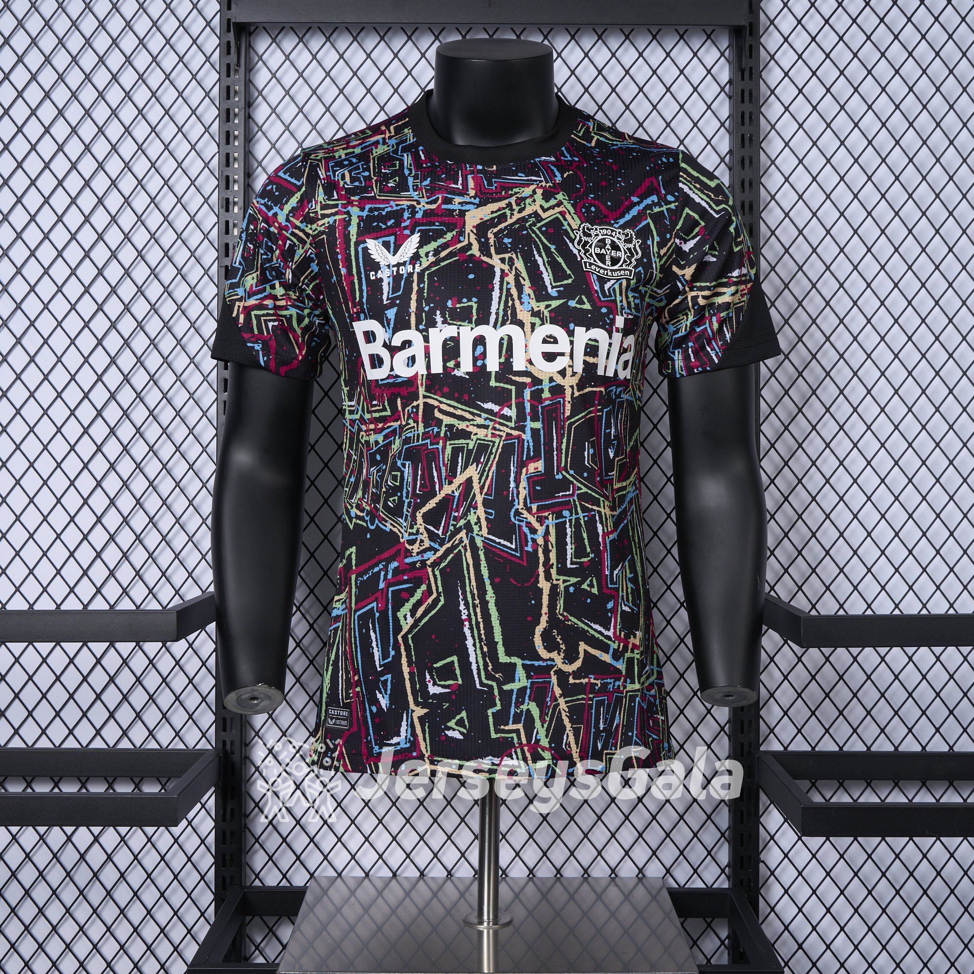 Bayer 04 Leverkusen 24-25 Black Graffiti Special Edition Jersey - Player Version - UnitedFutballJersey
