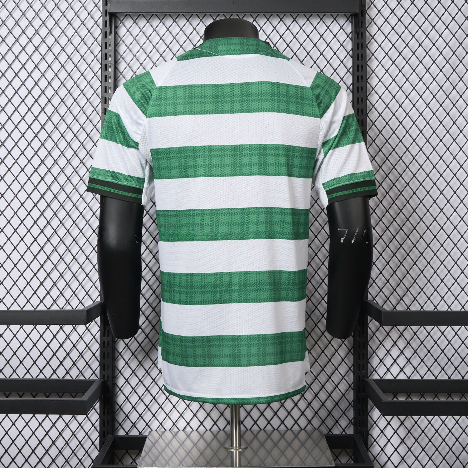 Celtic 25-26 Home Green White Stripes Jersey - Player Version - UnitedFutballJersey