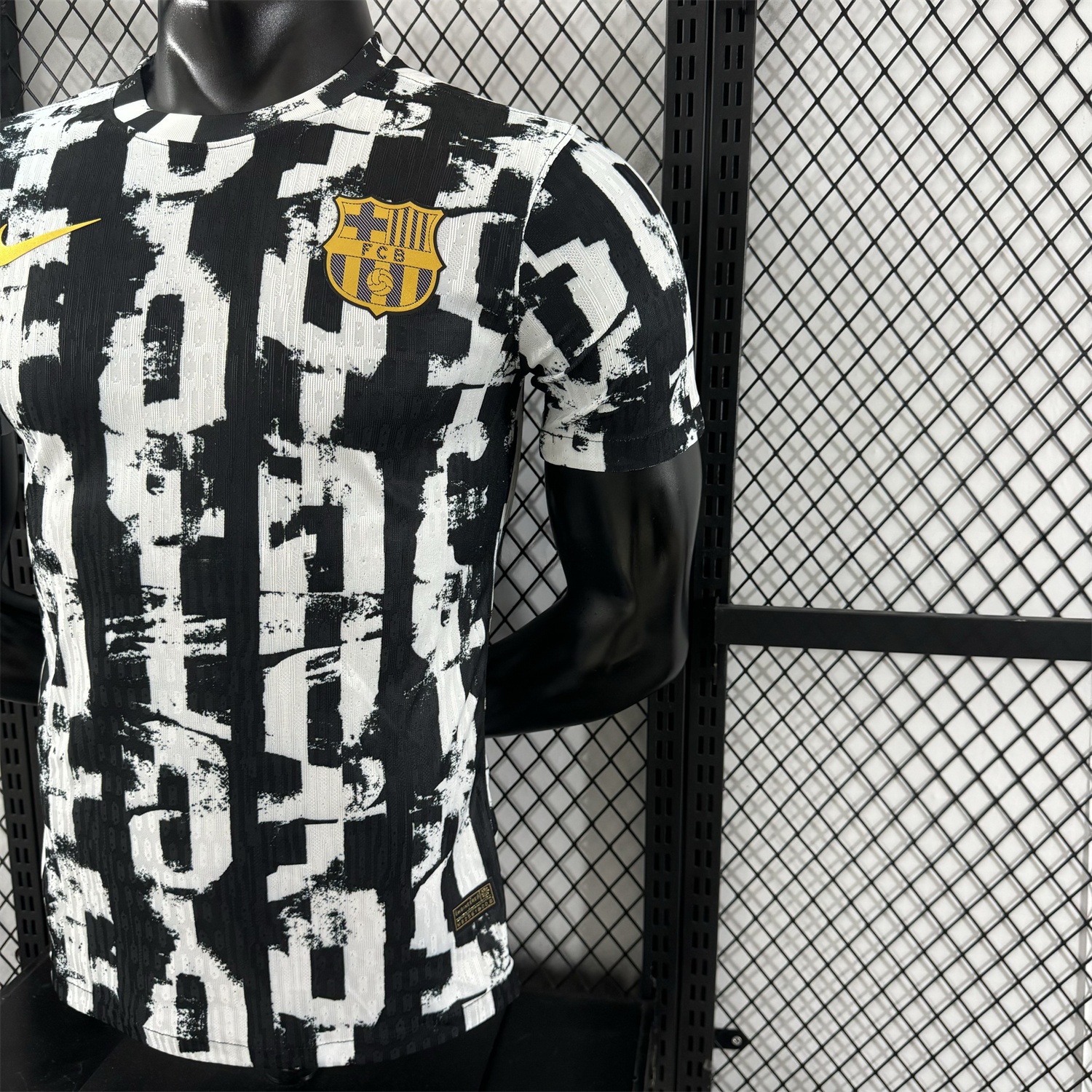 B.A.R.S.A 25-26 Unsponsored White & Black Letters Special Jersey - Player Version - UnitedFutballJersey