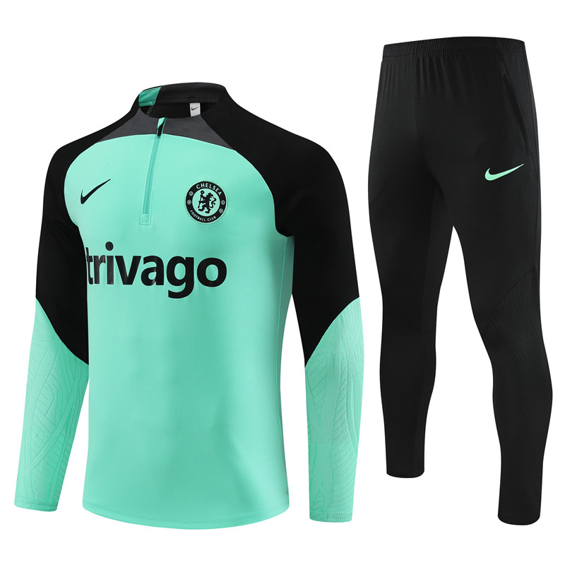 Che 23-24 Kids Long Sleeve Training Set Green - UnitedFutballJersey