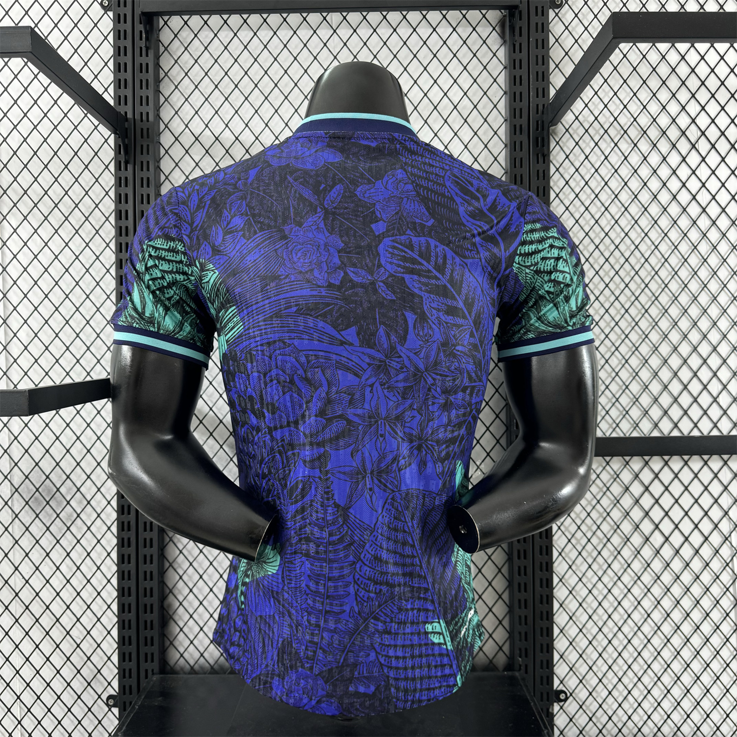 Brazil 25-26 Blue Flowers and Leaves Jersey - Player Version - UnitedFutballJersey