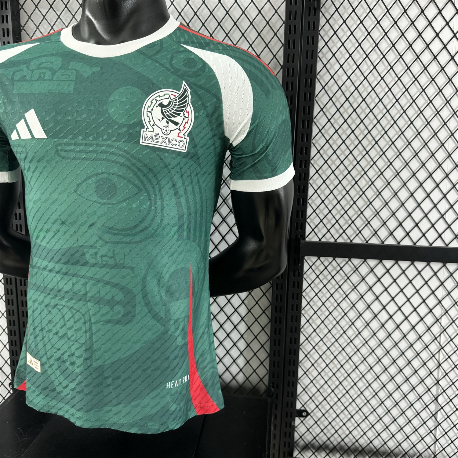 Mexico 25-26 Green Human Face Shaped Pattern Special Jersey - Player Version - UnitedFutballJersey