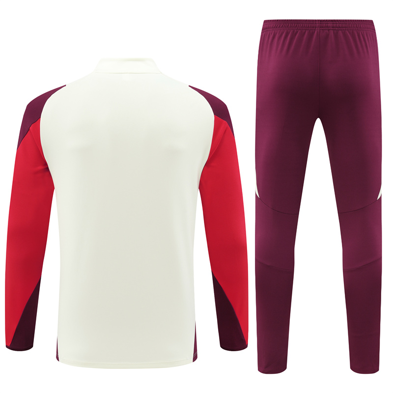 Bayern Munich 24-25 Long Sleeve Training Set - White & Red - UnitedFutballJersey