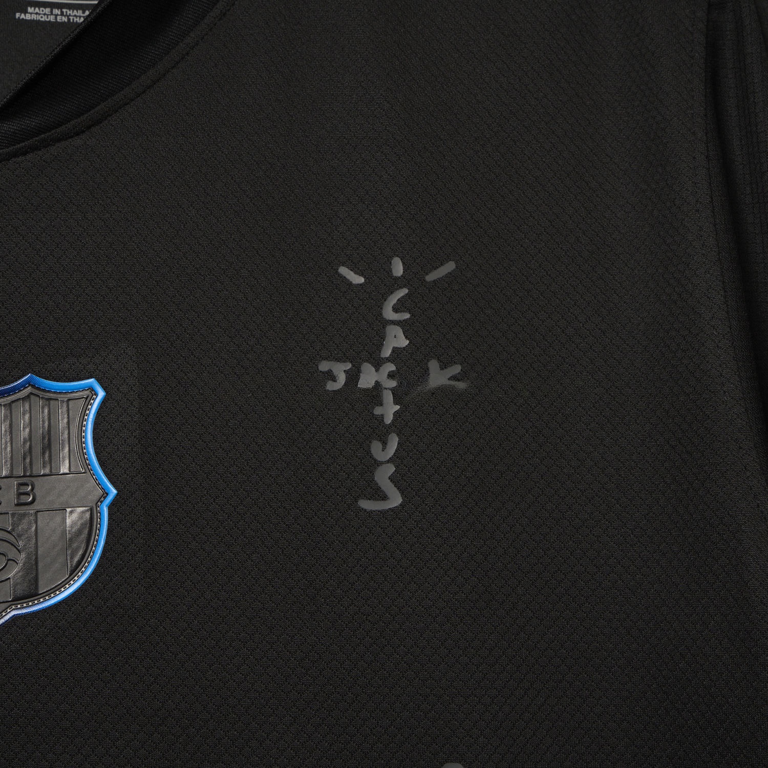 B.A.R.S.A x Travis Scott 24-25 Away Pure Black Jersey - Fans Version - UnitedFutballJersey