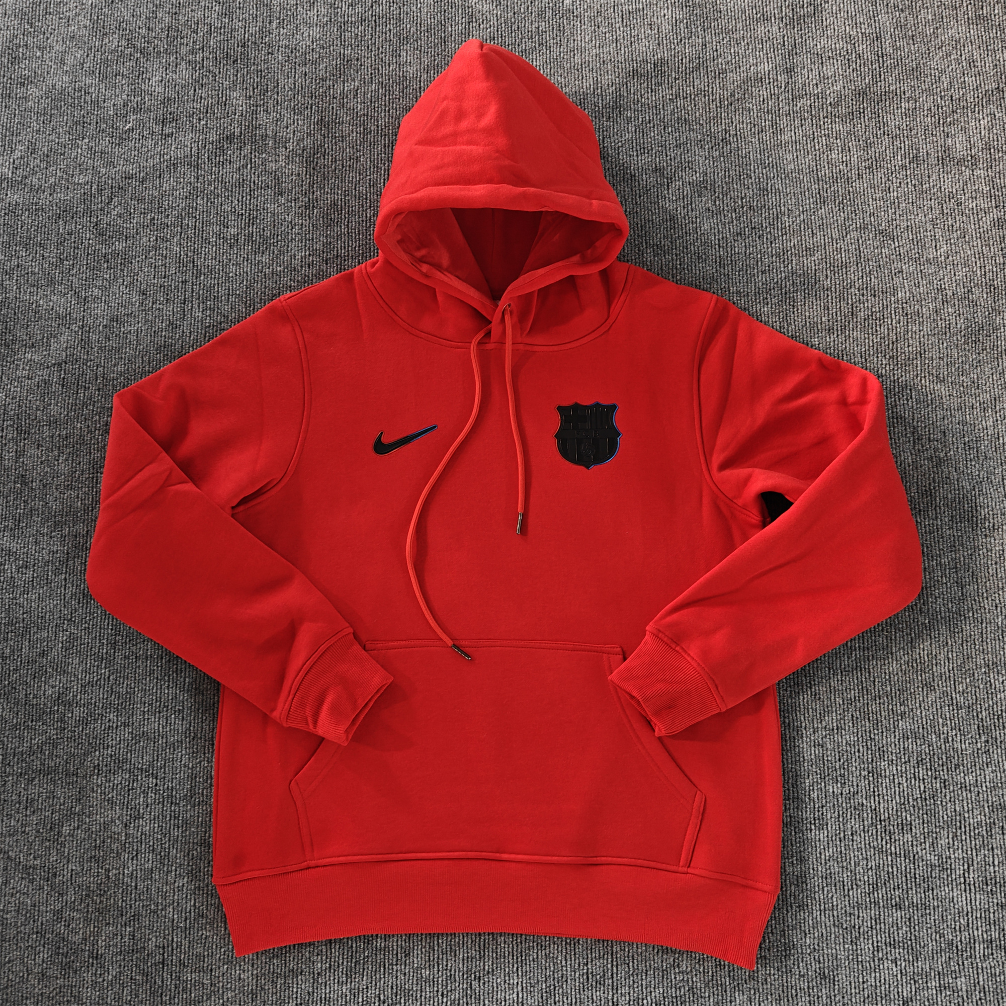 B.A.R.S.A 24-25 Black Team Badge Hoodie - Red - UnitedFutballJersey