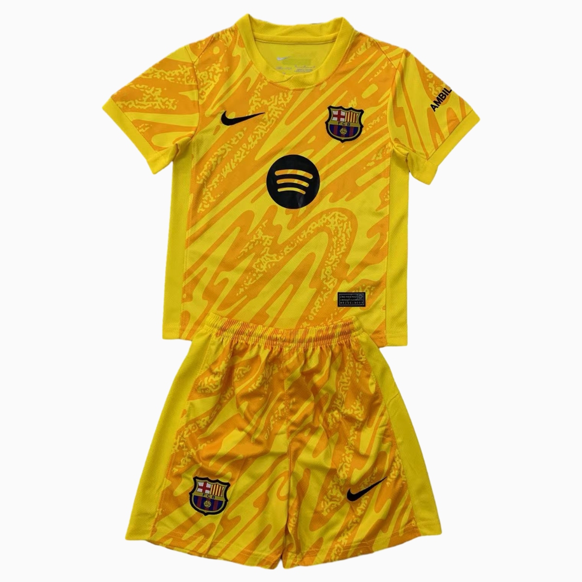B.A.R.S.A 24-25 Yellow Goalkeeper Kids Kit - UnitedFutballJersey
