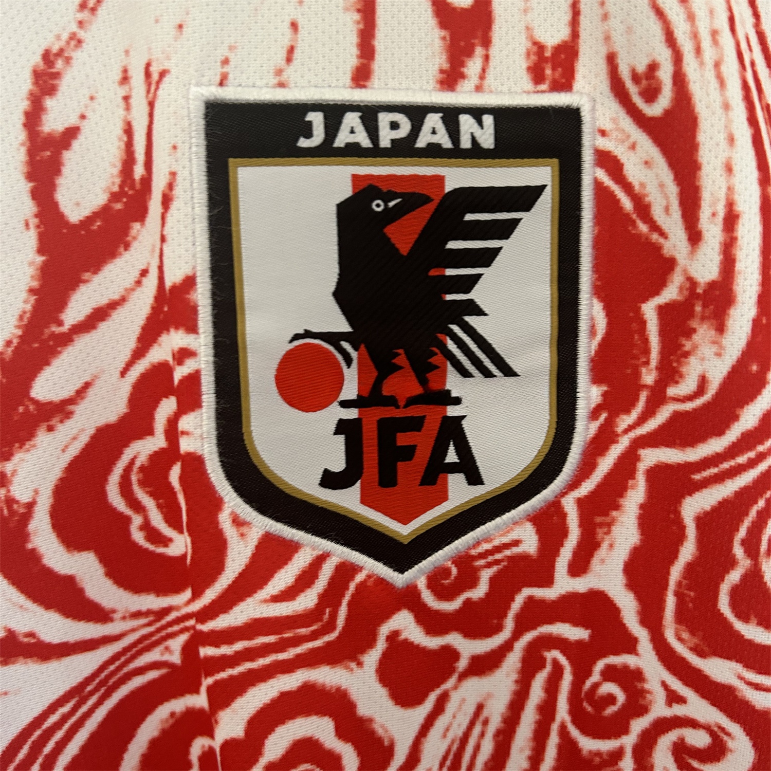 Japan 25-26 Y3 Red Auspicious Cloud Pattern White Jersey - Fans Version - UnitedFutballJersey