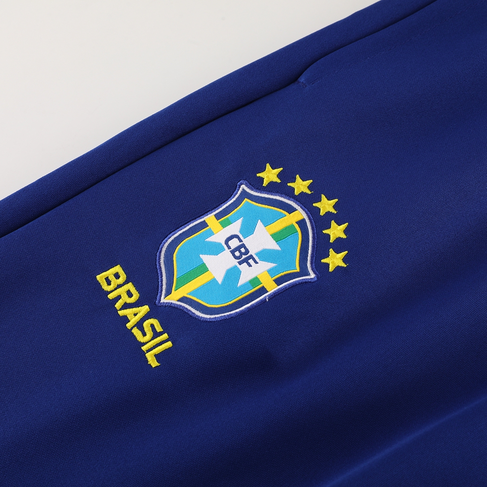 Brazil 23-24 Jacket Training Tracksuit - Blue - UnitedFutballJersey