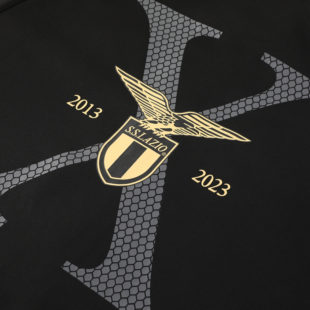 Lazio 23-24 Jacket Training Tracksuit - Black - UnitedFutballJersey
