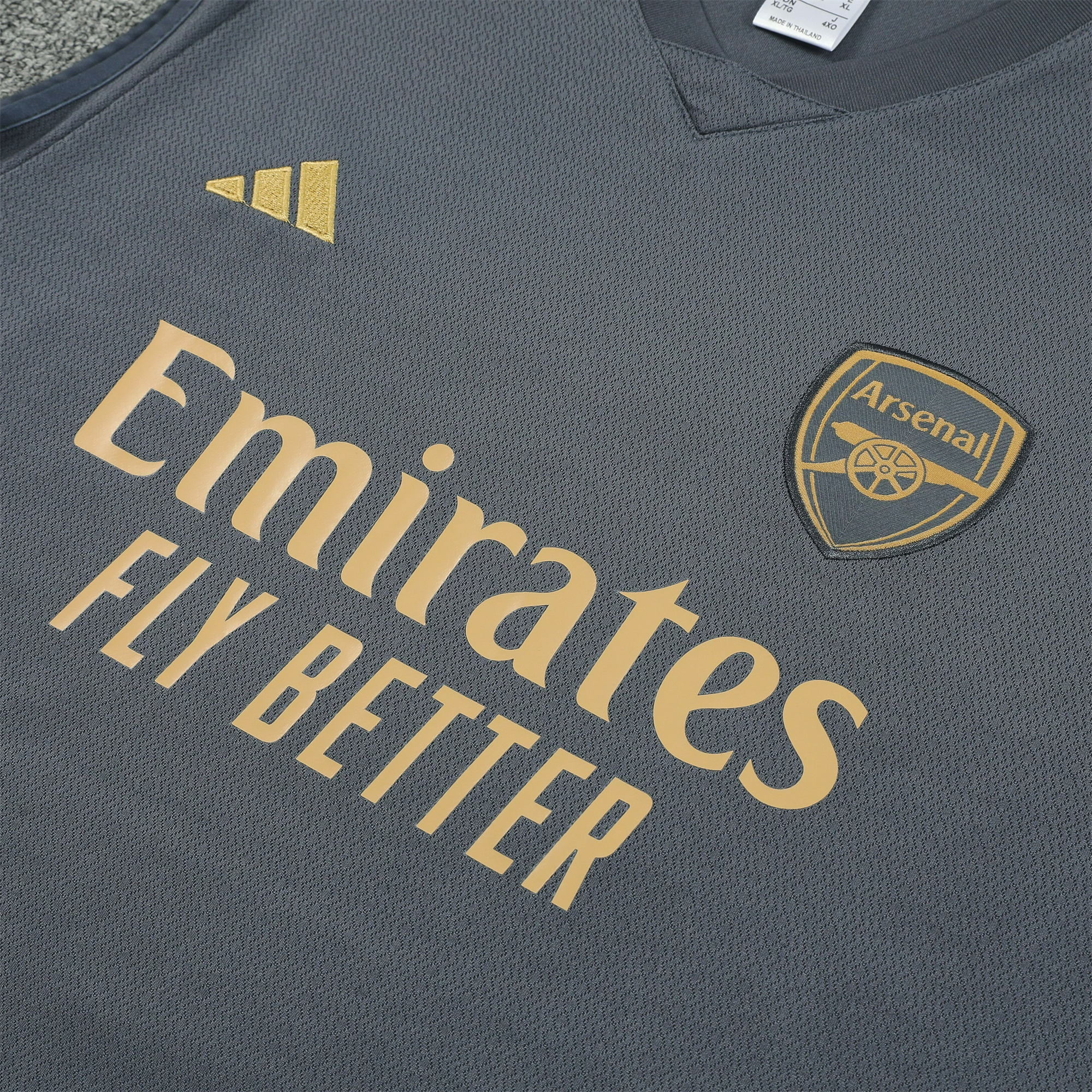 Arsenal 23-24 Player Vest Training Set Grey - UnitedFutballJersey