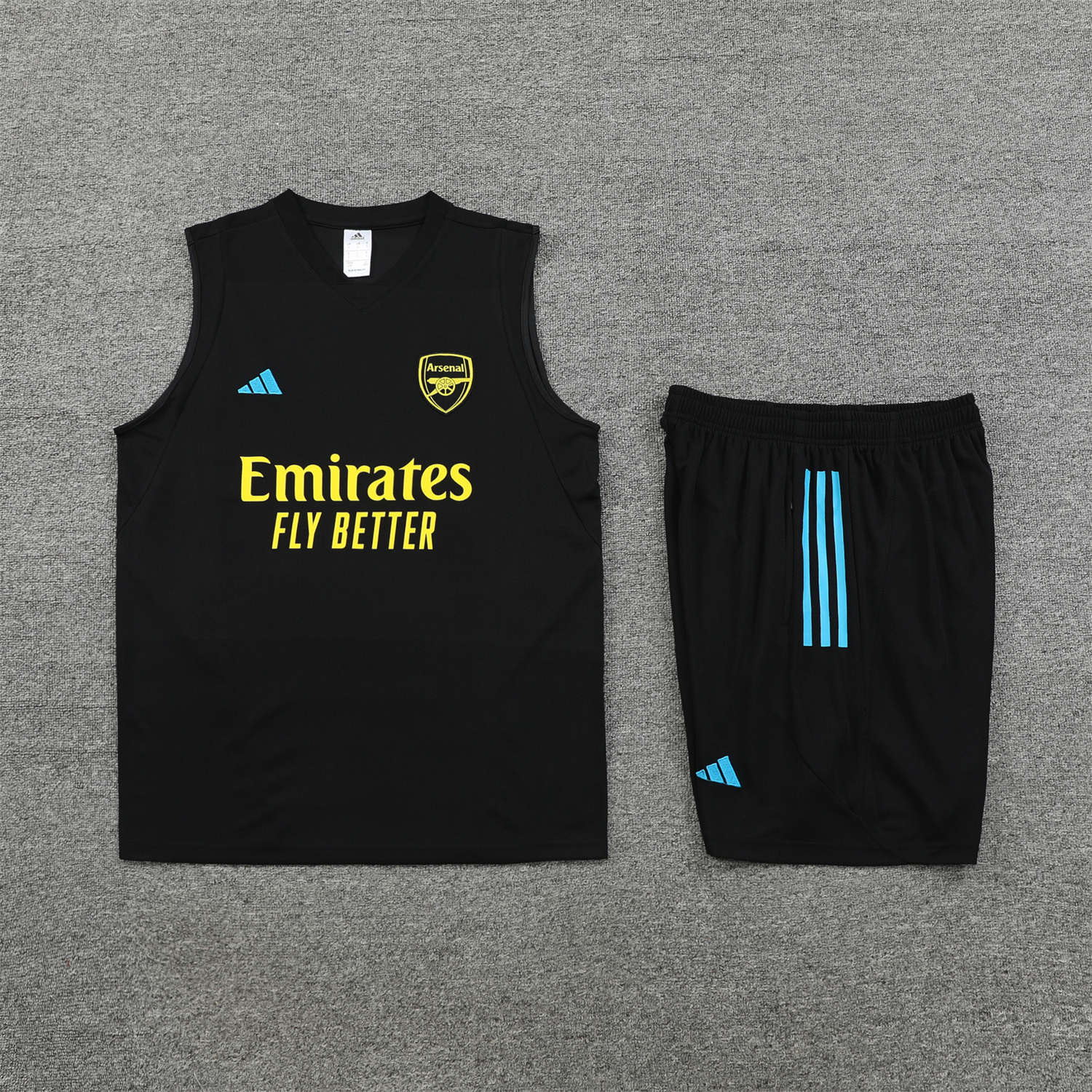 Arsenal 23-24 Player Vest Training Set Black - UnitedFutballJersey