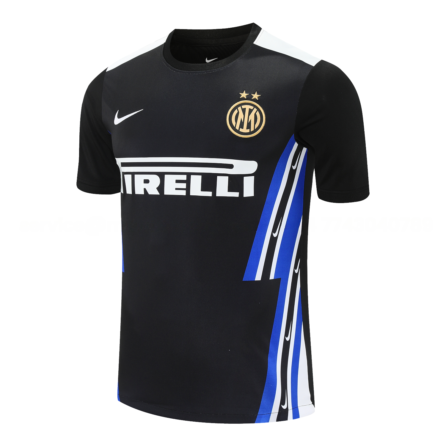 Inter Milan 25-26 Short-Sleeve Training Set - Black Top & Black Shorts - UnitedFutballJersey