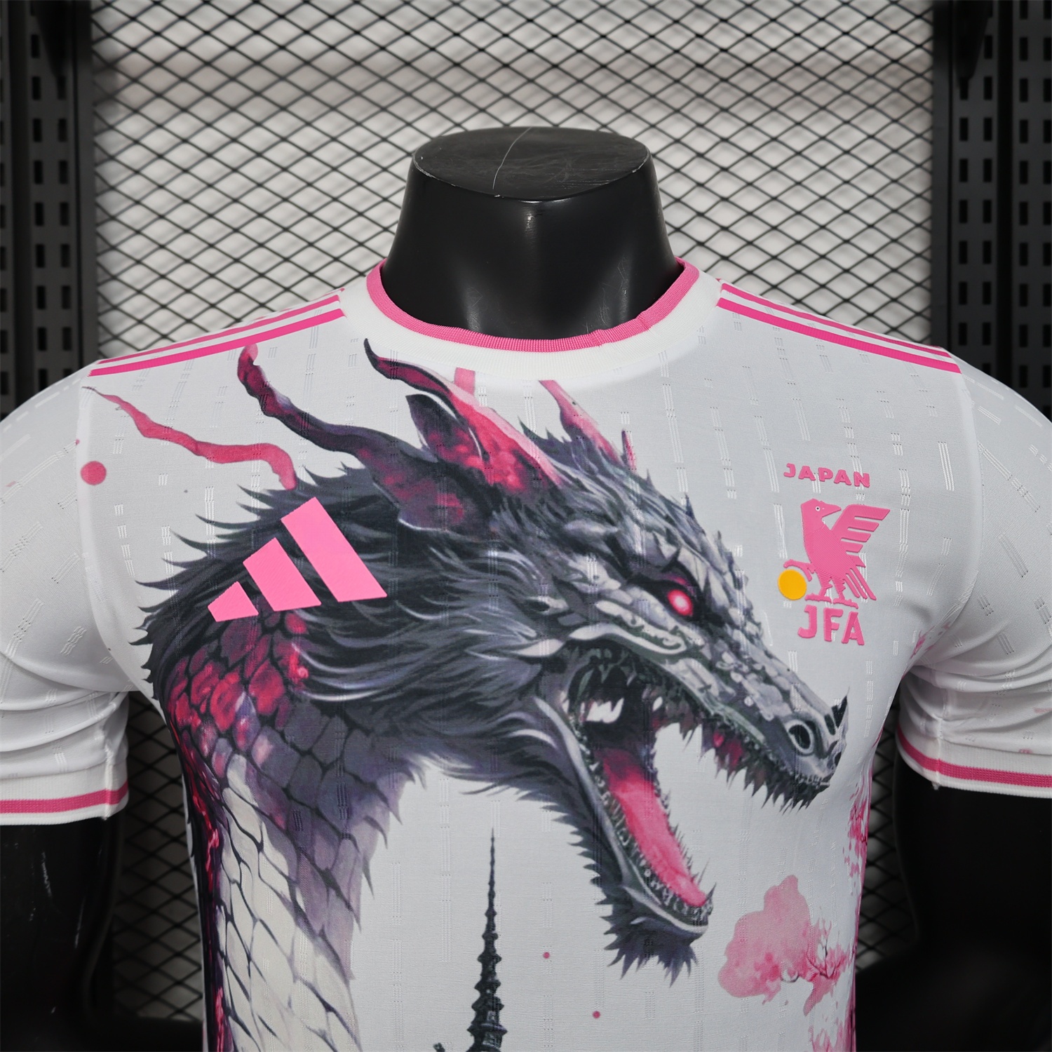 Japan 25-26 Black Dragon & Tower White Special Edition Jersey - Player Version - UnitedFutballJersey