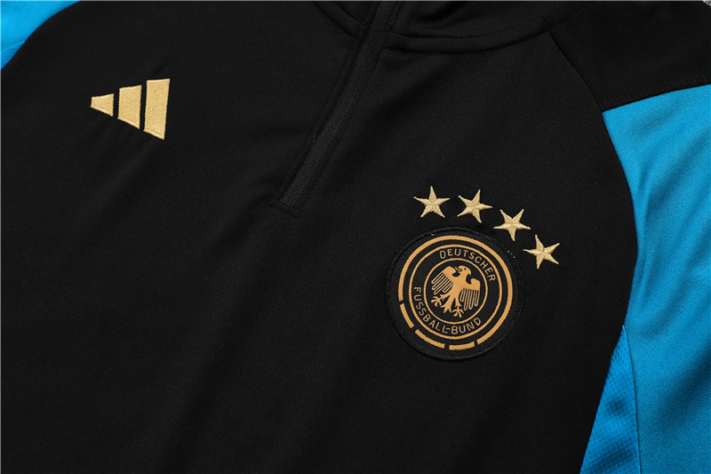 Germany 23-24 Kids Long Sleeve Training Set Black - UnitedFutballJersey