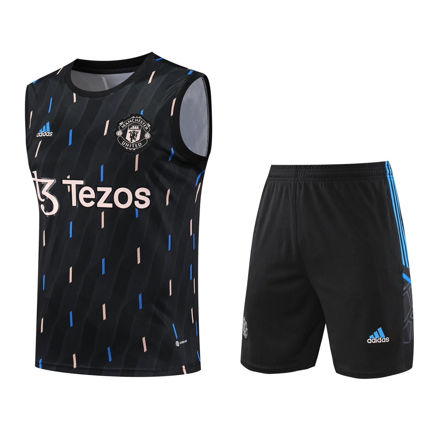 Manchester United 23-24 Vest Training Set Black Line - UnitedFutballJersey