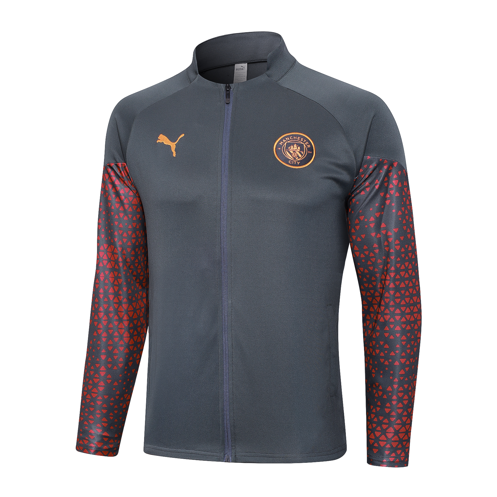 Manchester City 23-24 Jacket Training Tracksuit -Dark Grey - UnitedFutballJersey
