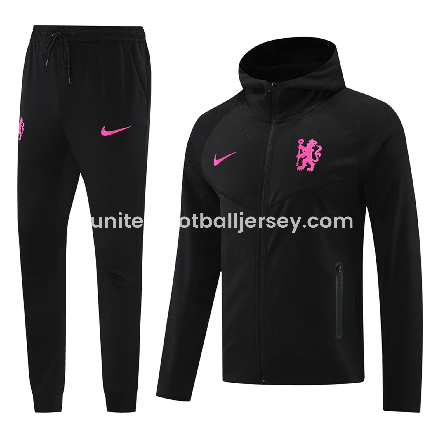 C.H.E.L.S.E.A 24-25 Jacket Training Tracksuit - Black Jackets & Pants - UnitedFutballJersey