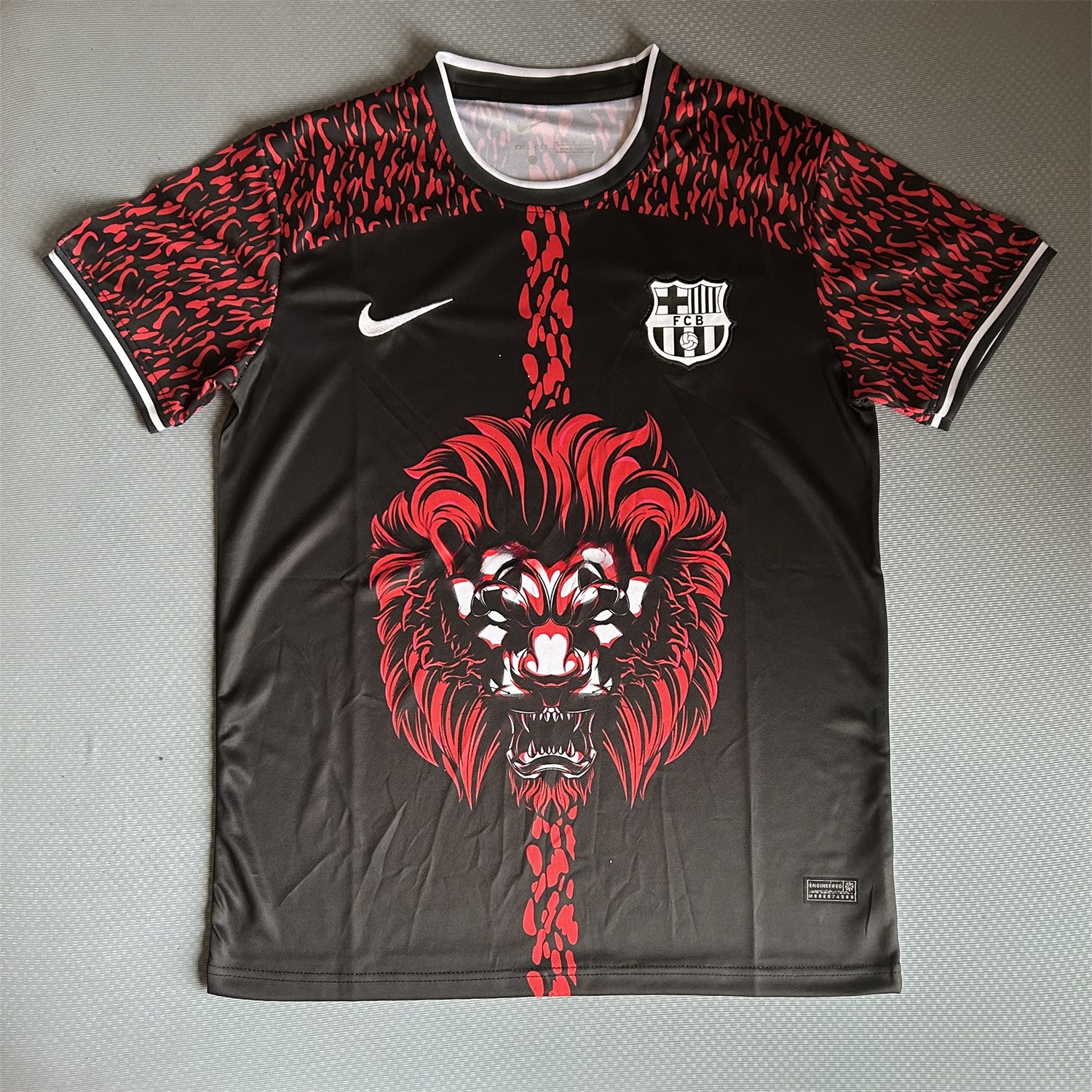 Barcelona 25-26 Red Lion Silhouette Black Jersey - Fans Version - UnitedFutballJersey