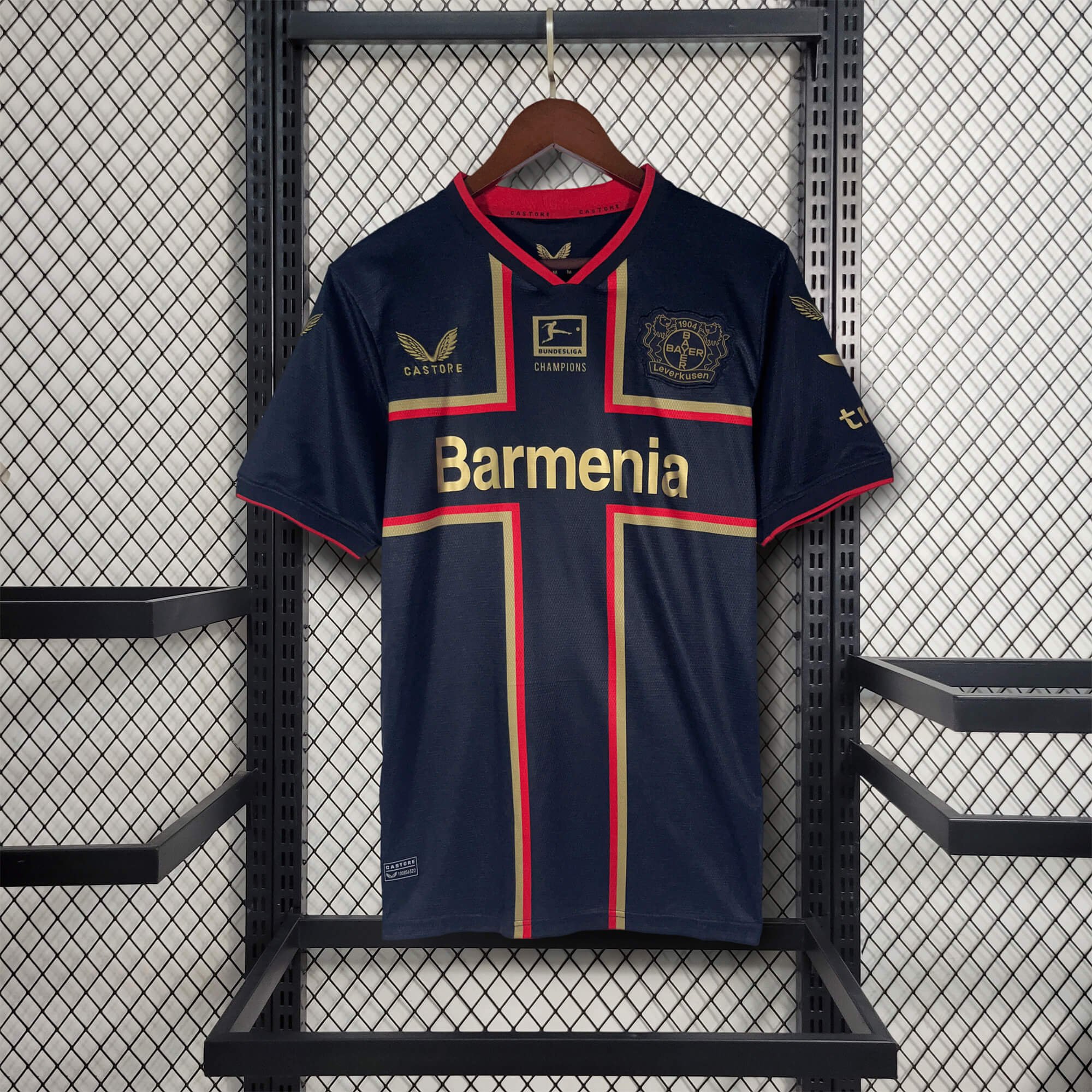 Bayer 04 Leverkusen 23-24 Black & Gold Champion Edition Jersey - Fans Version - UnitedFutballJersey