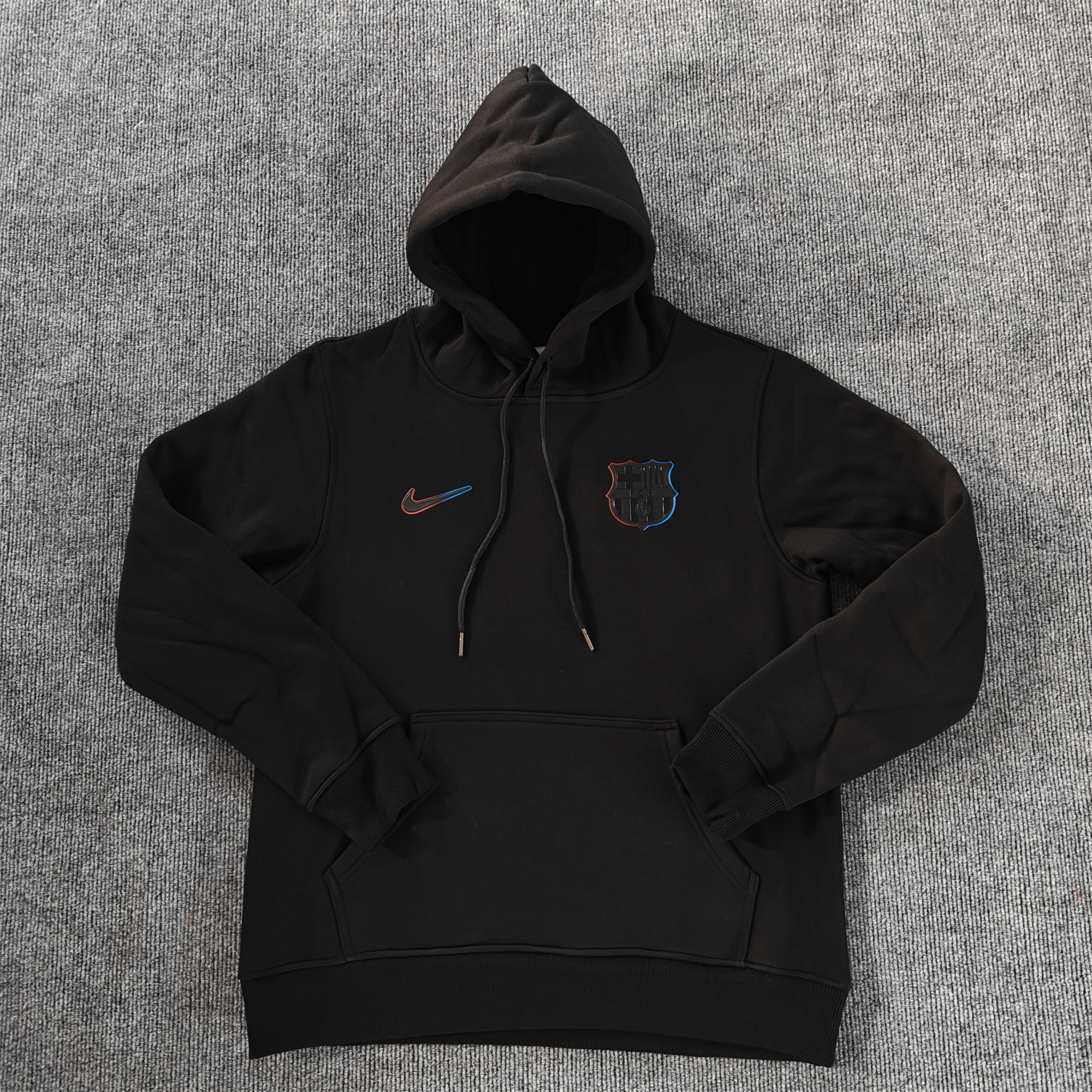 B.A.R.S.A 24-25 Black Team Badge Hoodie - Black - UnitedFutballJersey