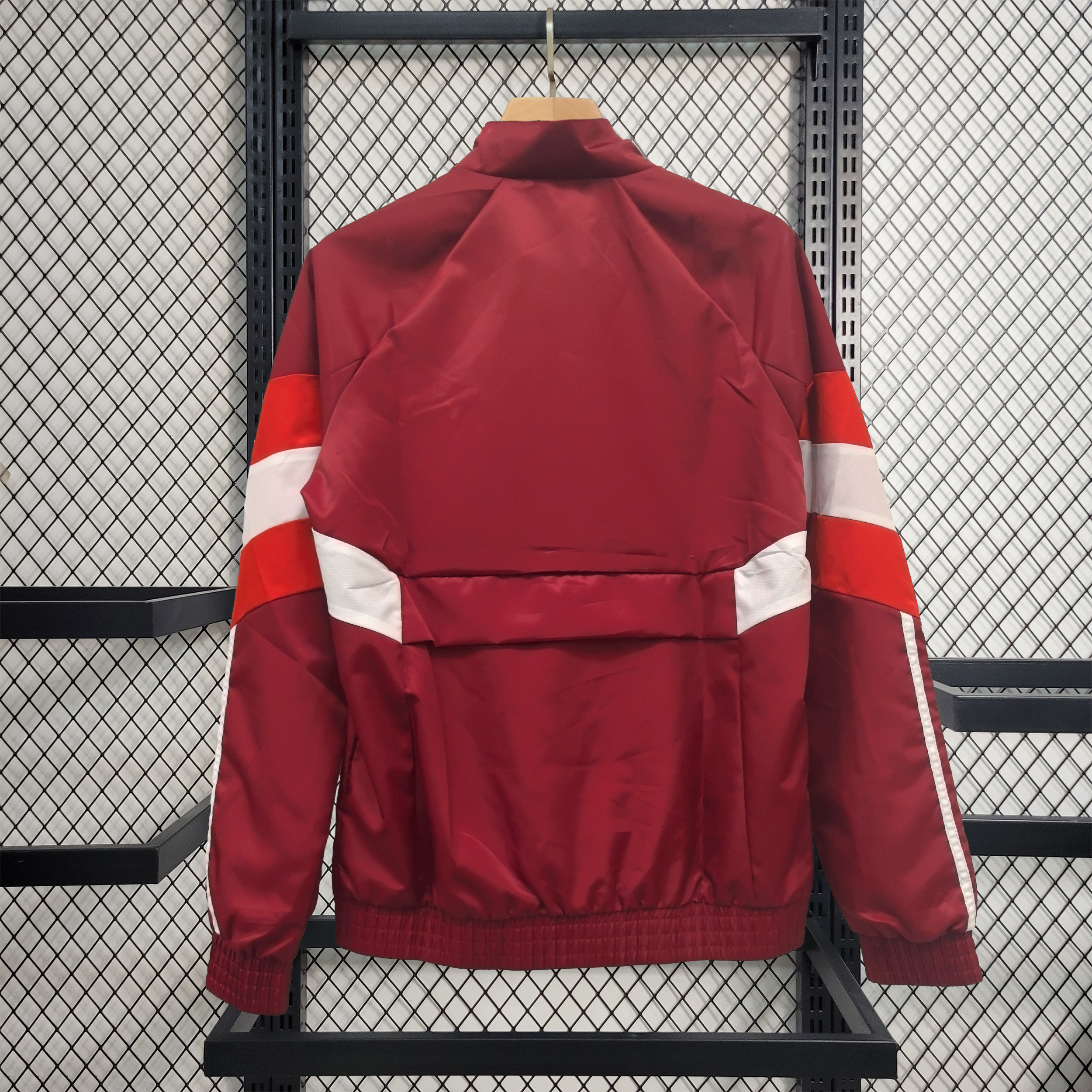 Bayern Munich 24-25 Throwback Windbreaker Jacket - Red - UnitedFutballJersey