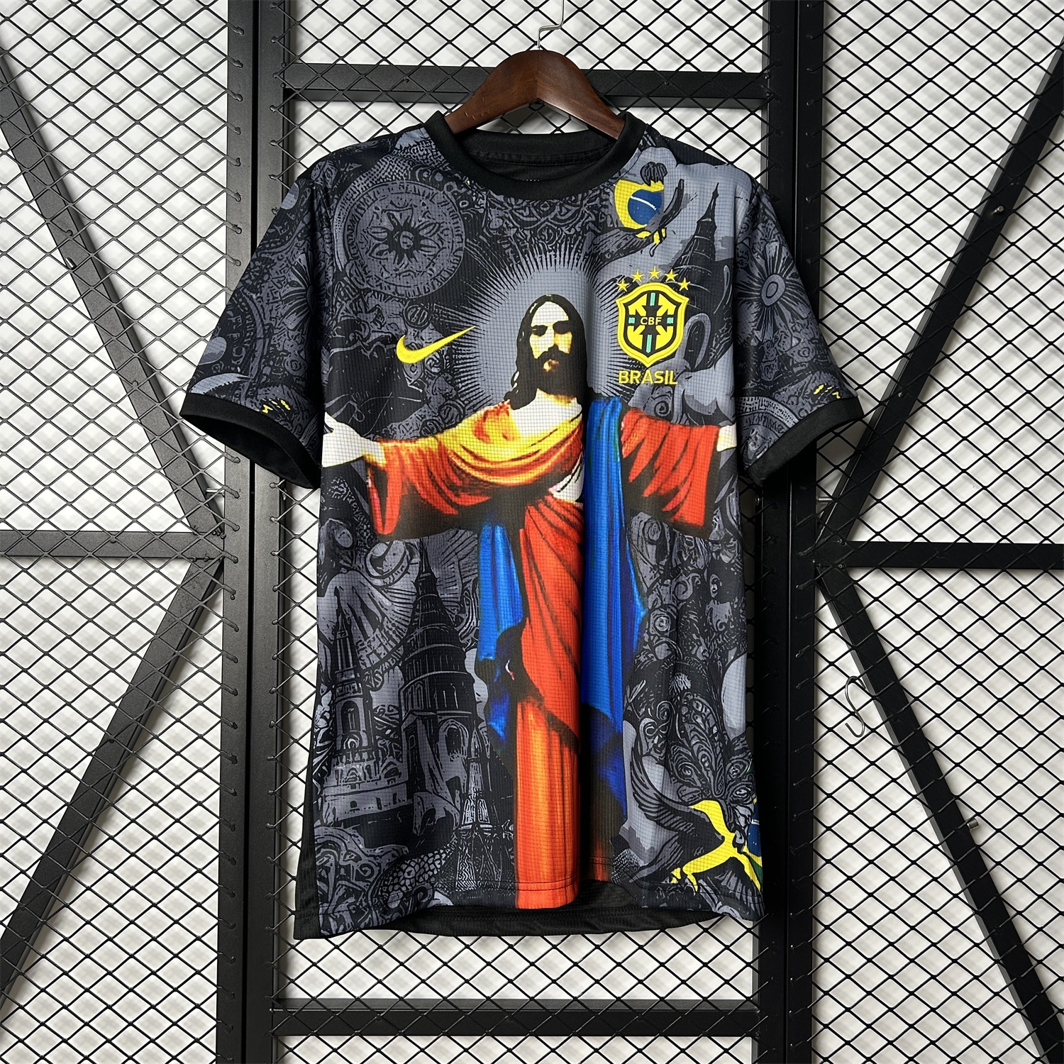 Brazil 25-26 Colorful Jesus Statue Special Jersey - Fans Version - UnitedFutballJersey