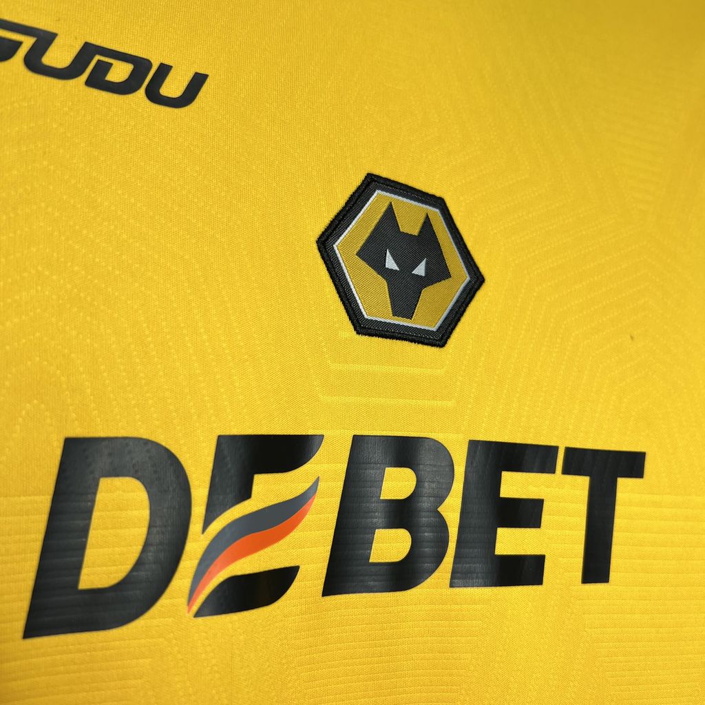 Wolverhampton Wanderers Wolves 24-25 Home Stadium Kids Kit - UnitedFutballJersey