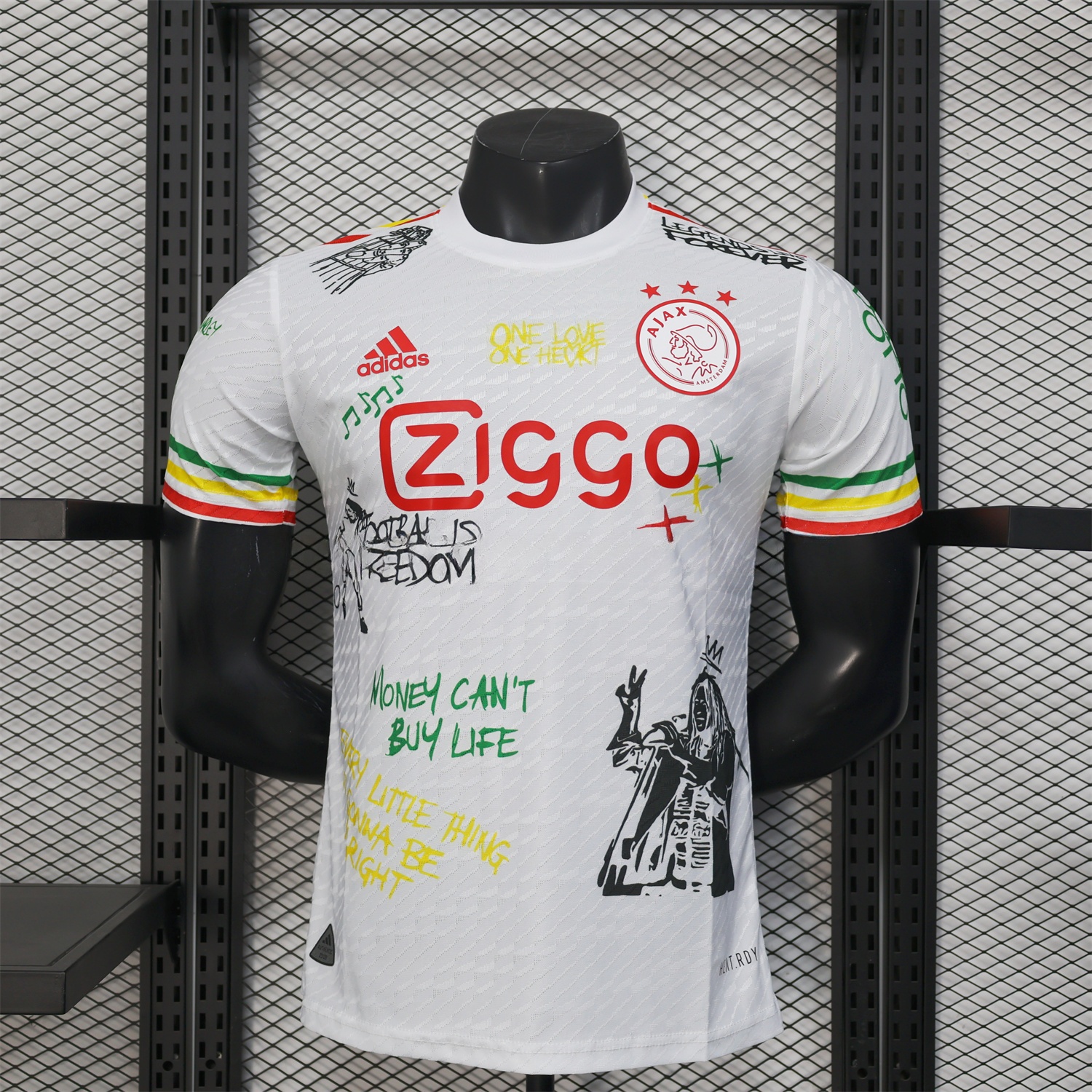 Ajax x B-O-B Marly 2025-26 40th White Special Edition Jersey - Player Version - UnitedFutballJersey