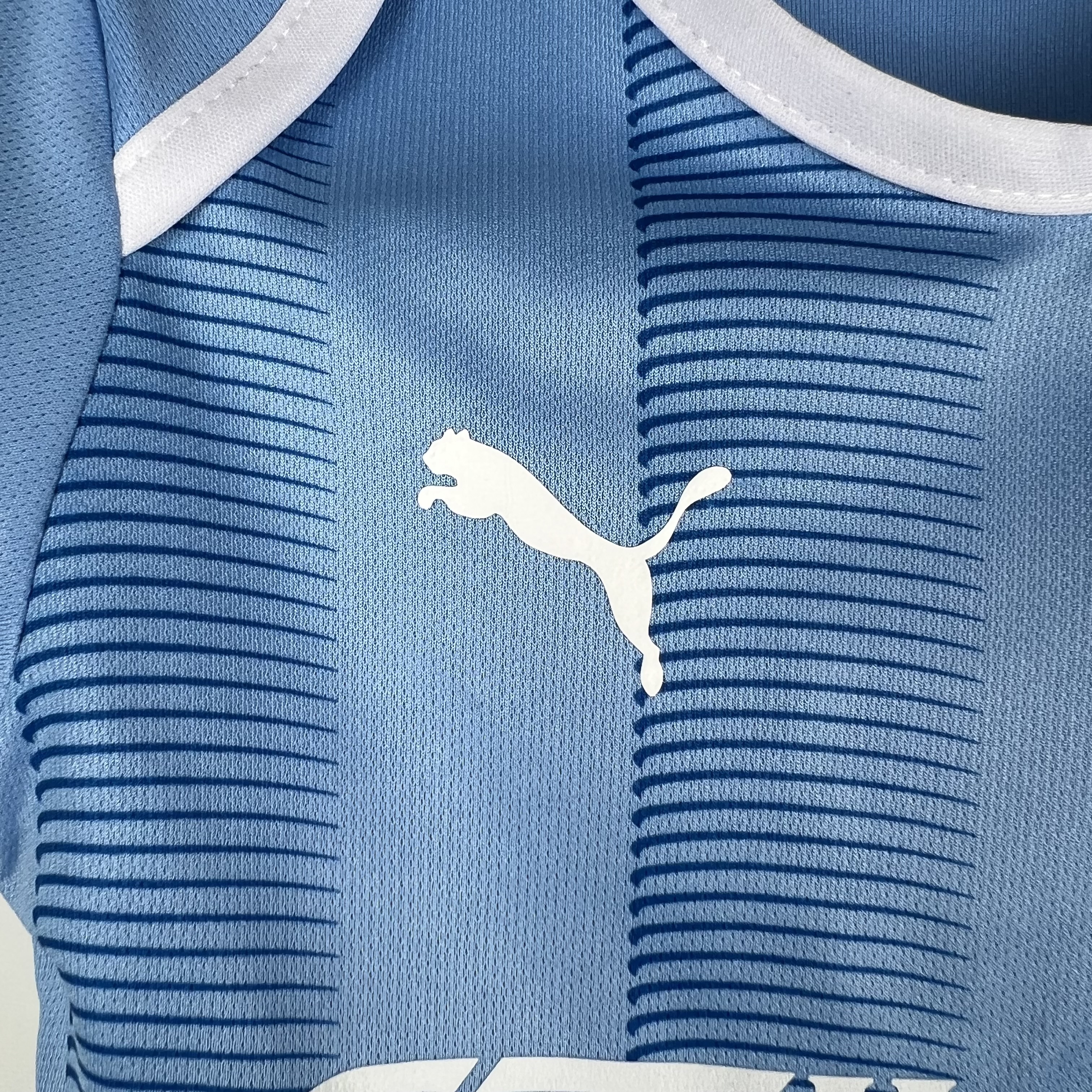Manchester City 23-24 Home Stadium Baby Crawling Suit - UnitedFutballJersey