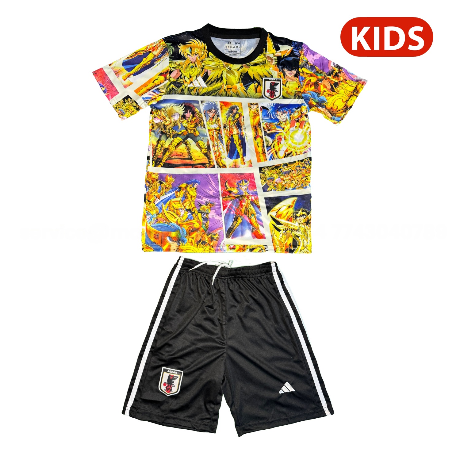 Japan 25-26 Saint Seiya Yellow Special Kids Kit - UnitedFutballJersey