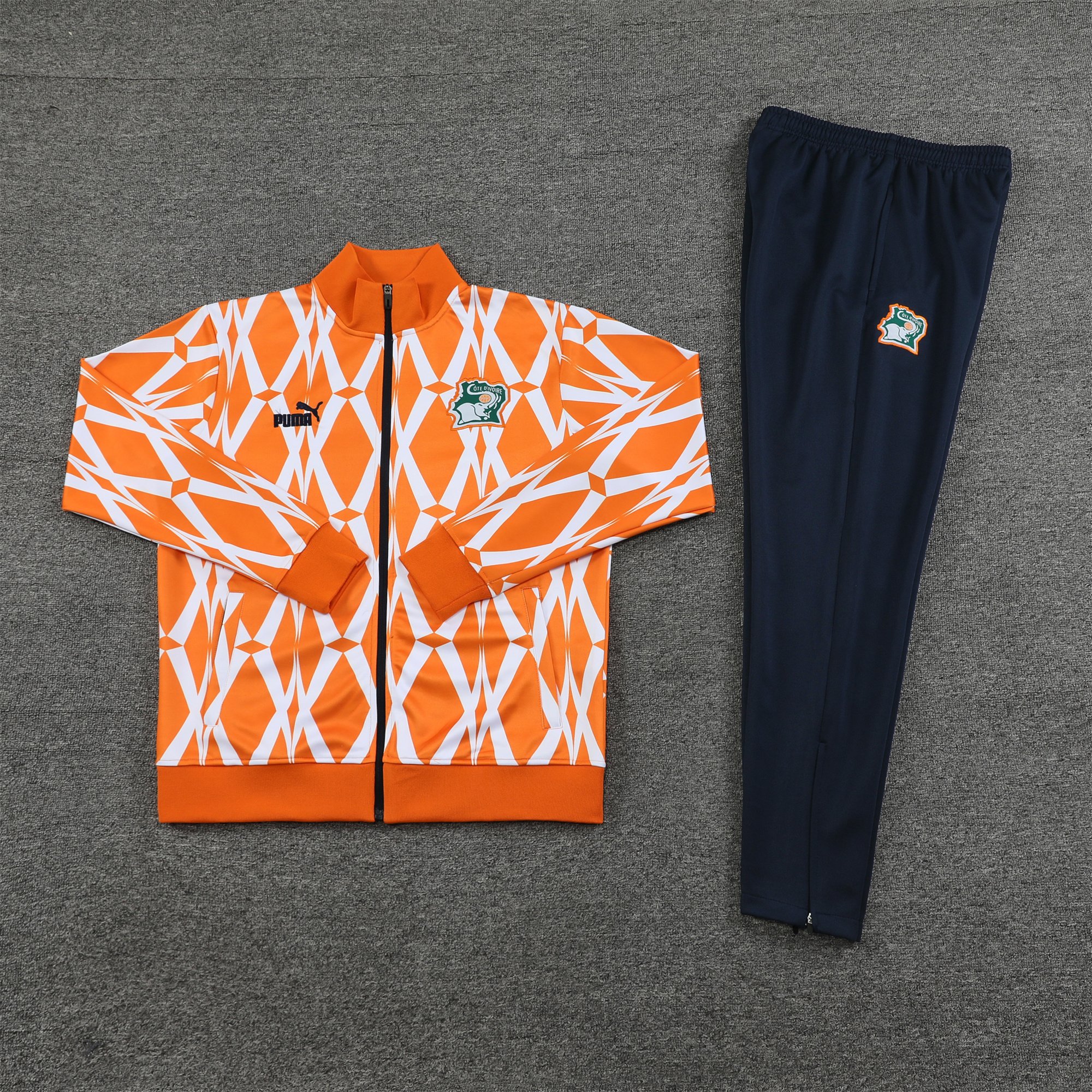 Cote d'Ivoire 23-24 Jacket Training Tracksuit - Orange - UnitedFutballJersey