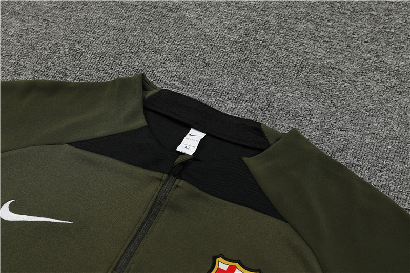 B.A.R.S.A 23-24 Long Sleeve Training Set -Army green - UnitedFutballJersey