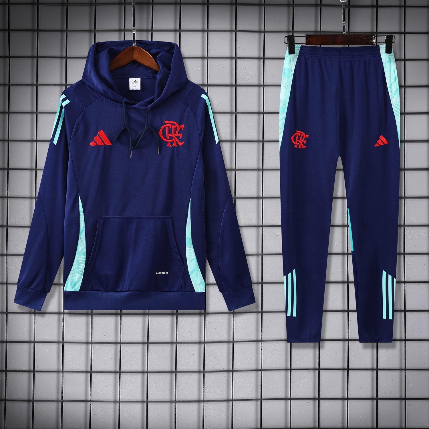 Flamengo 25-26 Training Hoodie Set - Royal Blue Top and Pants - UnitedFutballJersey