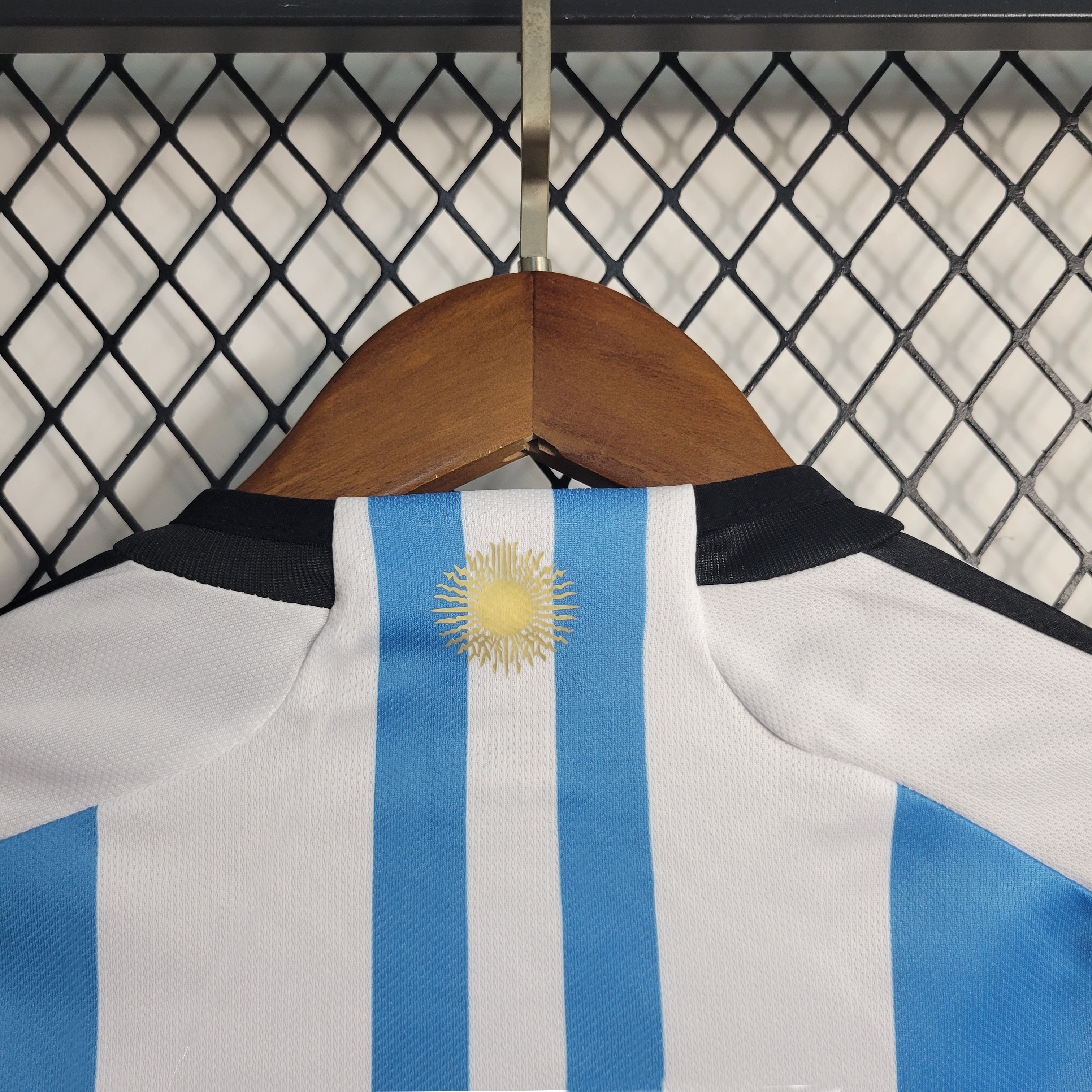 Argentina 3 Stars 22-23 Home Stadium Kids Kit ( with 2022 World Champions Patch ) - UnitedFutballJersey